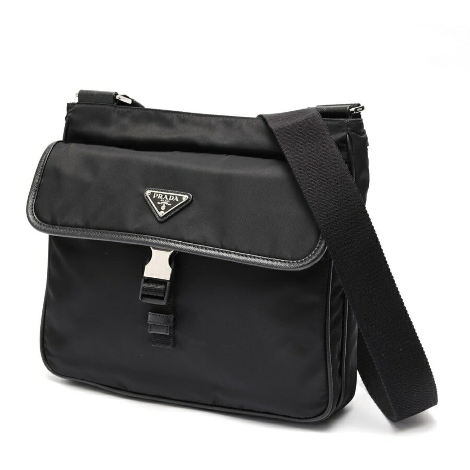 PRADA Saffiano Leather Shoulder Bag Nylon