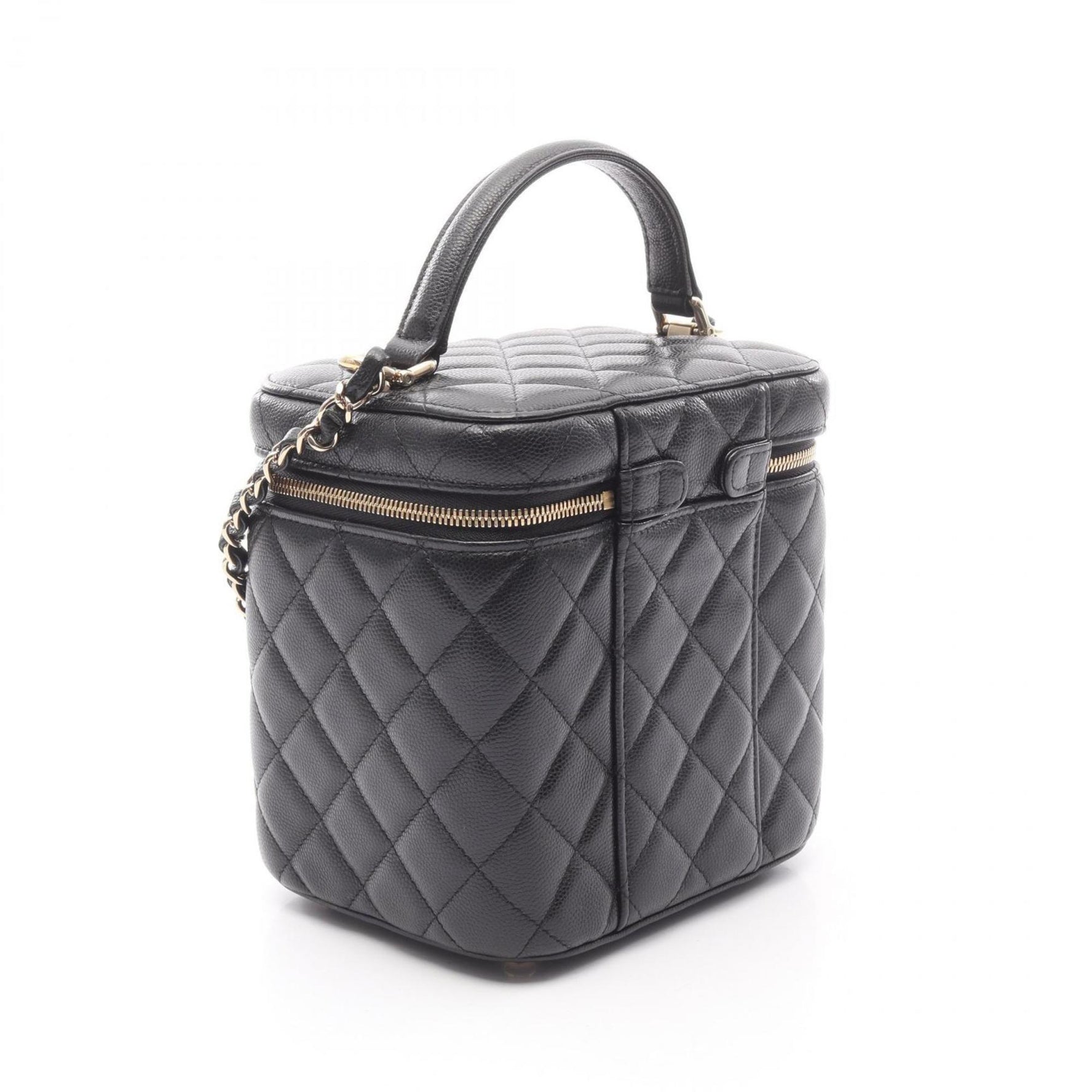 CHANEL Matelasse Shoulder Bag, Calfskin Leather, Women's, Black