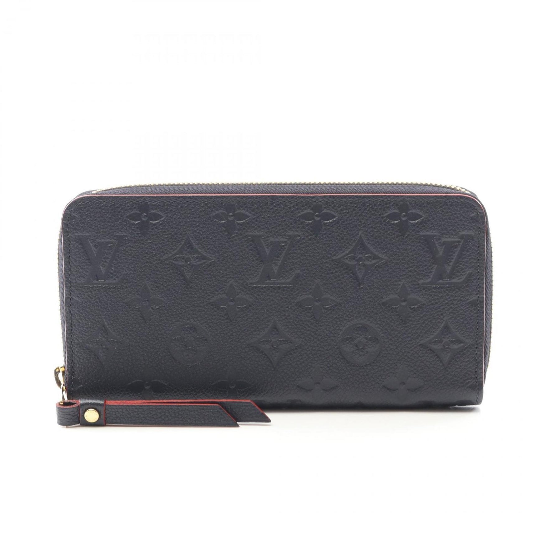 Louis Vuitton Zippy Wallet, Monogram Empreinte, Marine Rouge, Round Long Leather, Navy and Red