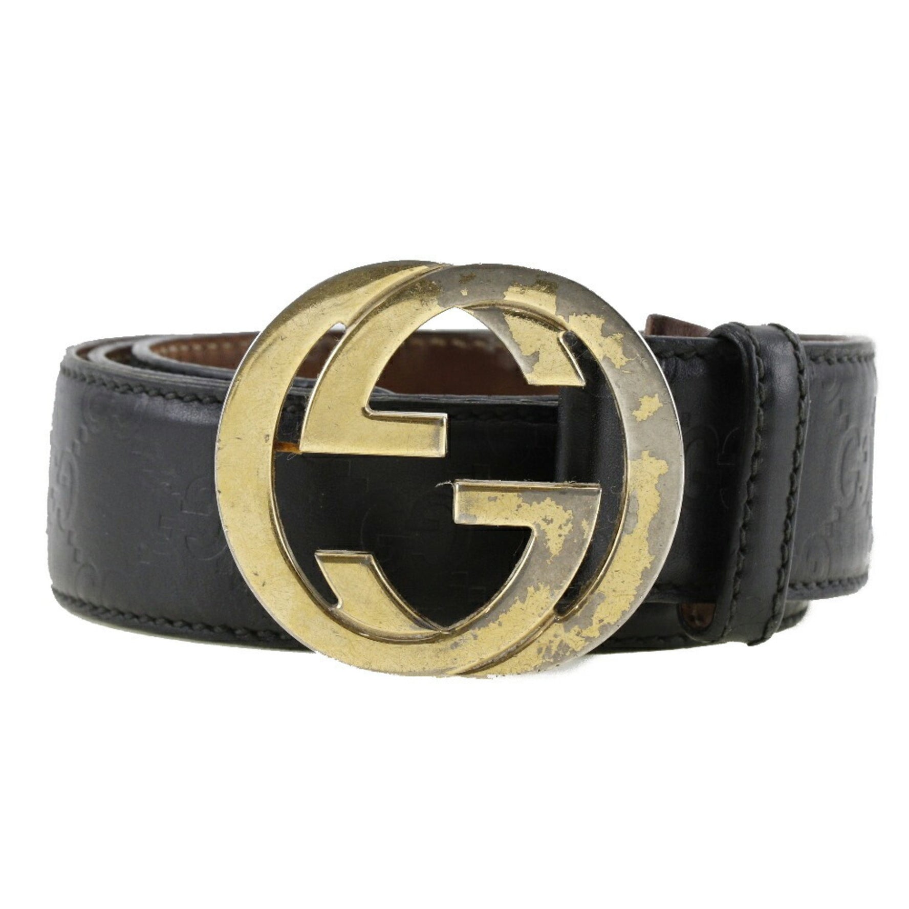 Gucci Interlocking Belt GG Shima Leather Made in Italy