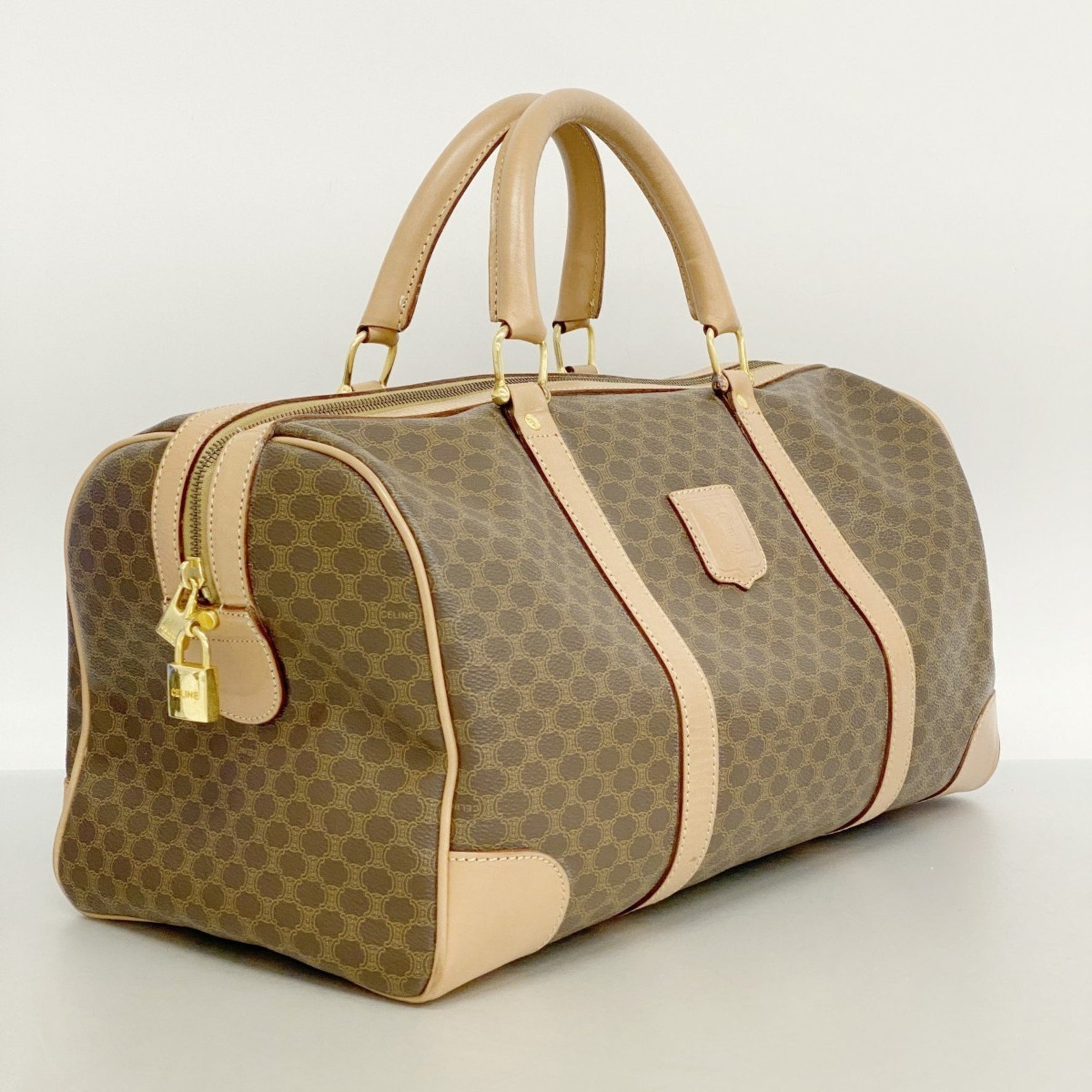 Celine Boston Bag Macadam Brown for Men and Women