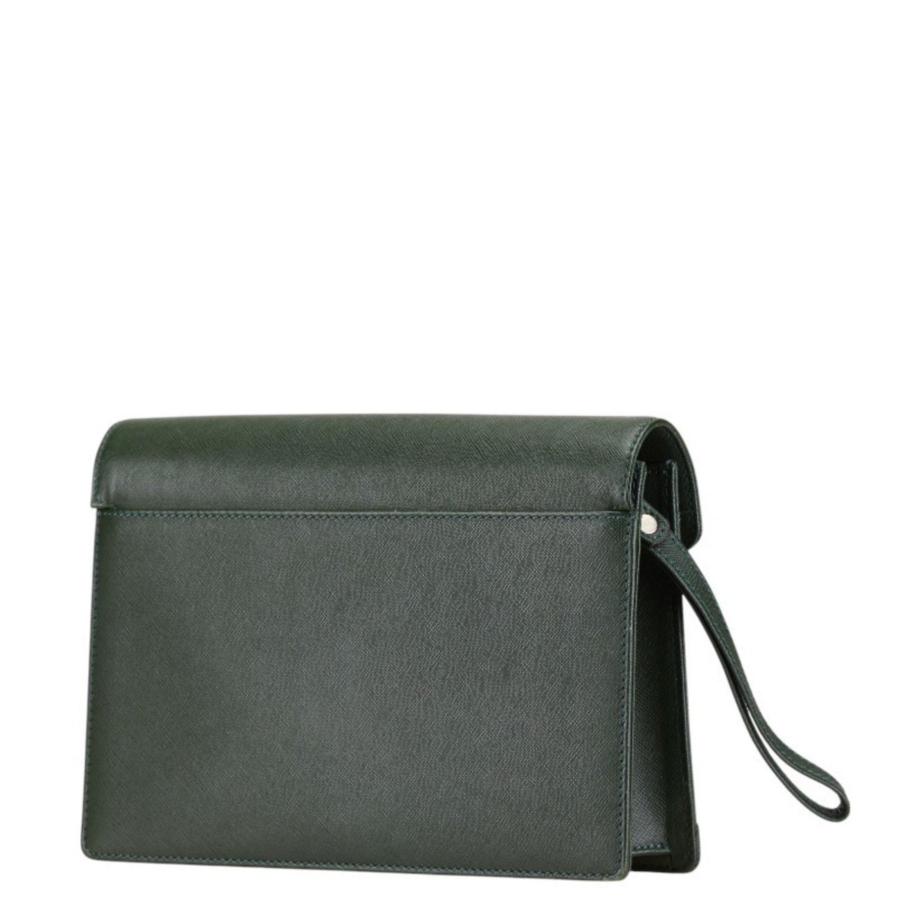 Burberry clutch bag, second green leather, men's, BURBERRY