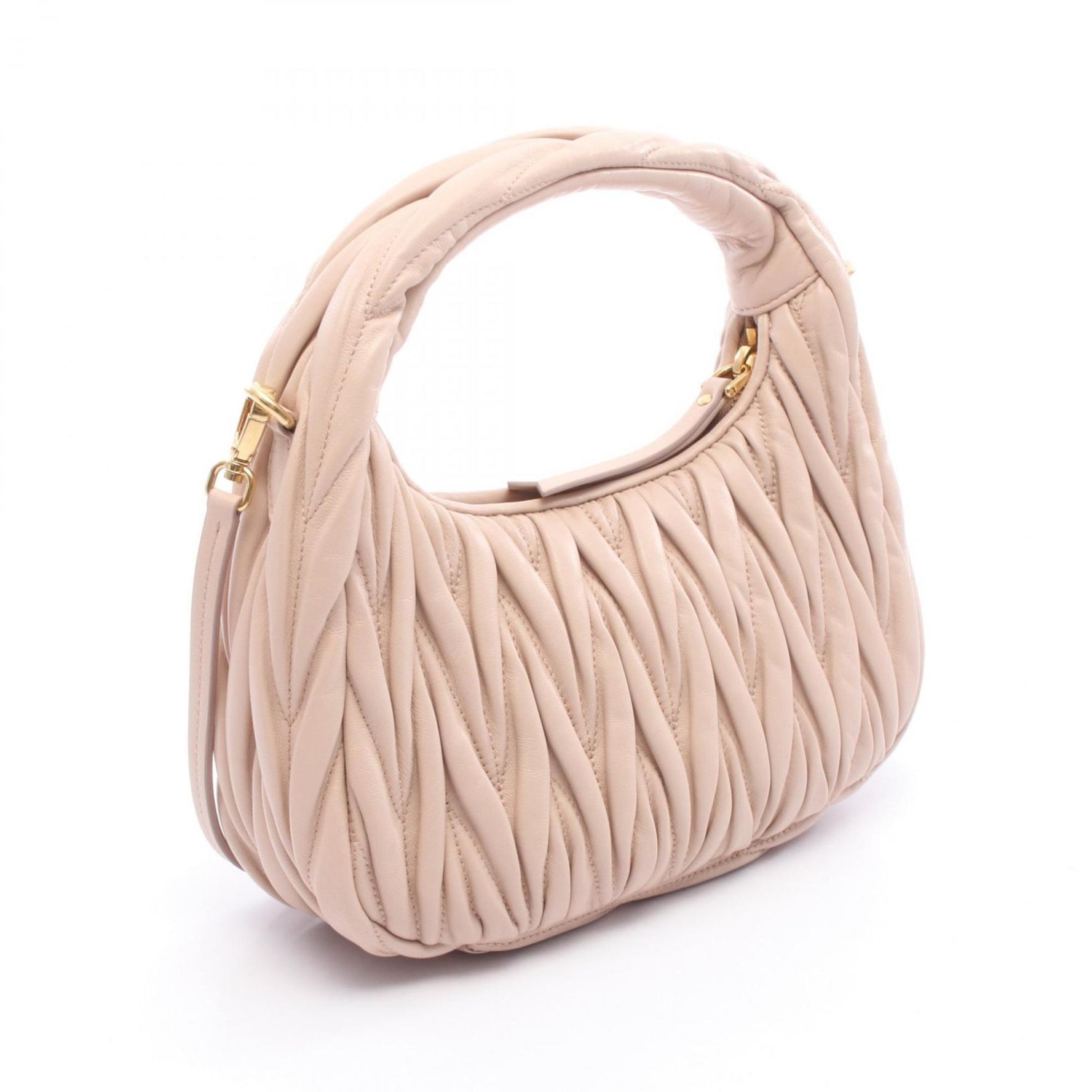 Miu Miu Miu Wonder Matelasse Hobo Bag, Handbag, Leather Lambskin