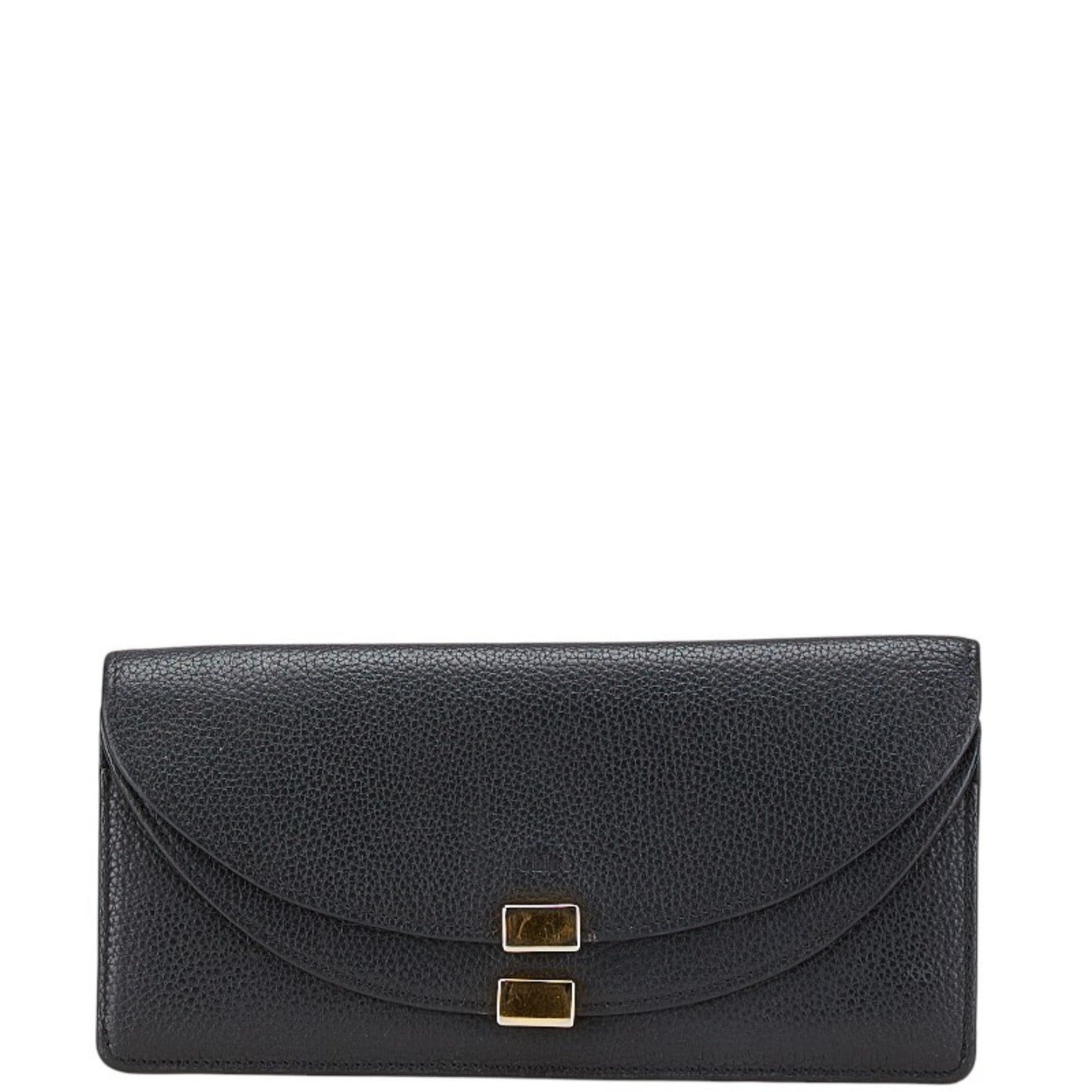 Chloé Chloe Georgia double flap long wallet in leather.