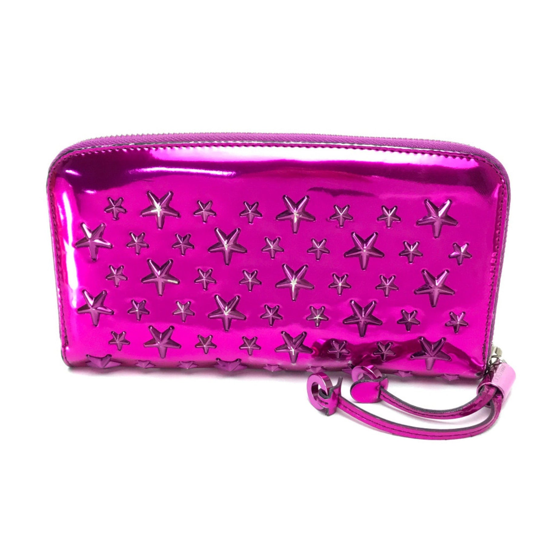 Jimmy Choo Star stud filipa Zip Around Long Wallet Long Wallet Metallic