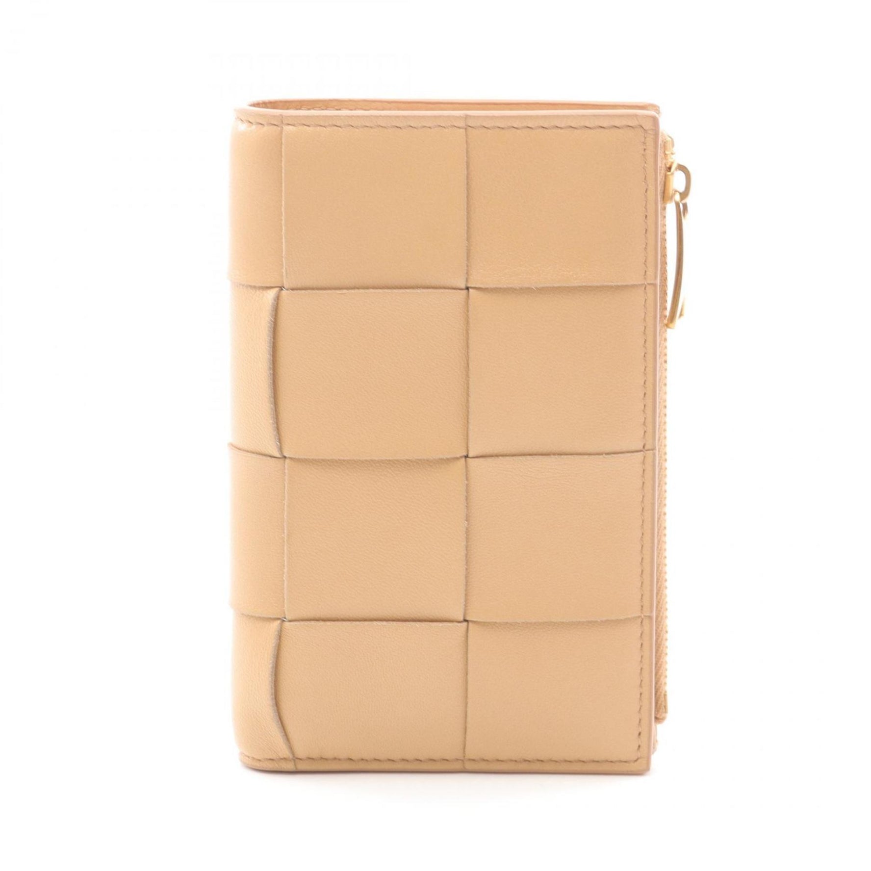 Bottega Veneta Small Cassette Maxi Intrecciato Bifold Wallet, Leather