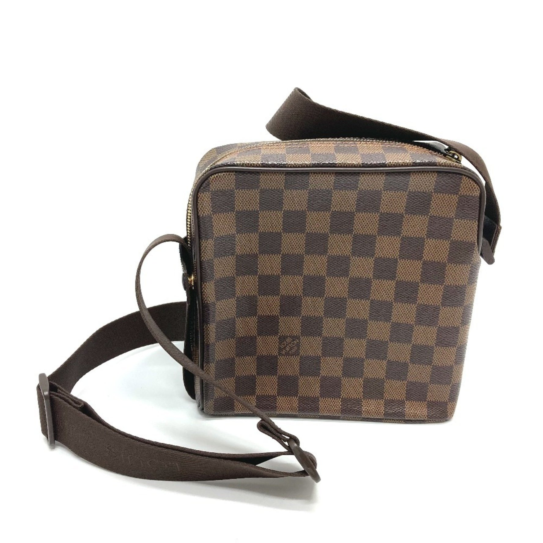 LOUIS VUITTON N41442 Damier Olaf PM Pochette Shoulder Bag in Canvas, Unisex, Ebene Brown