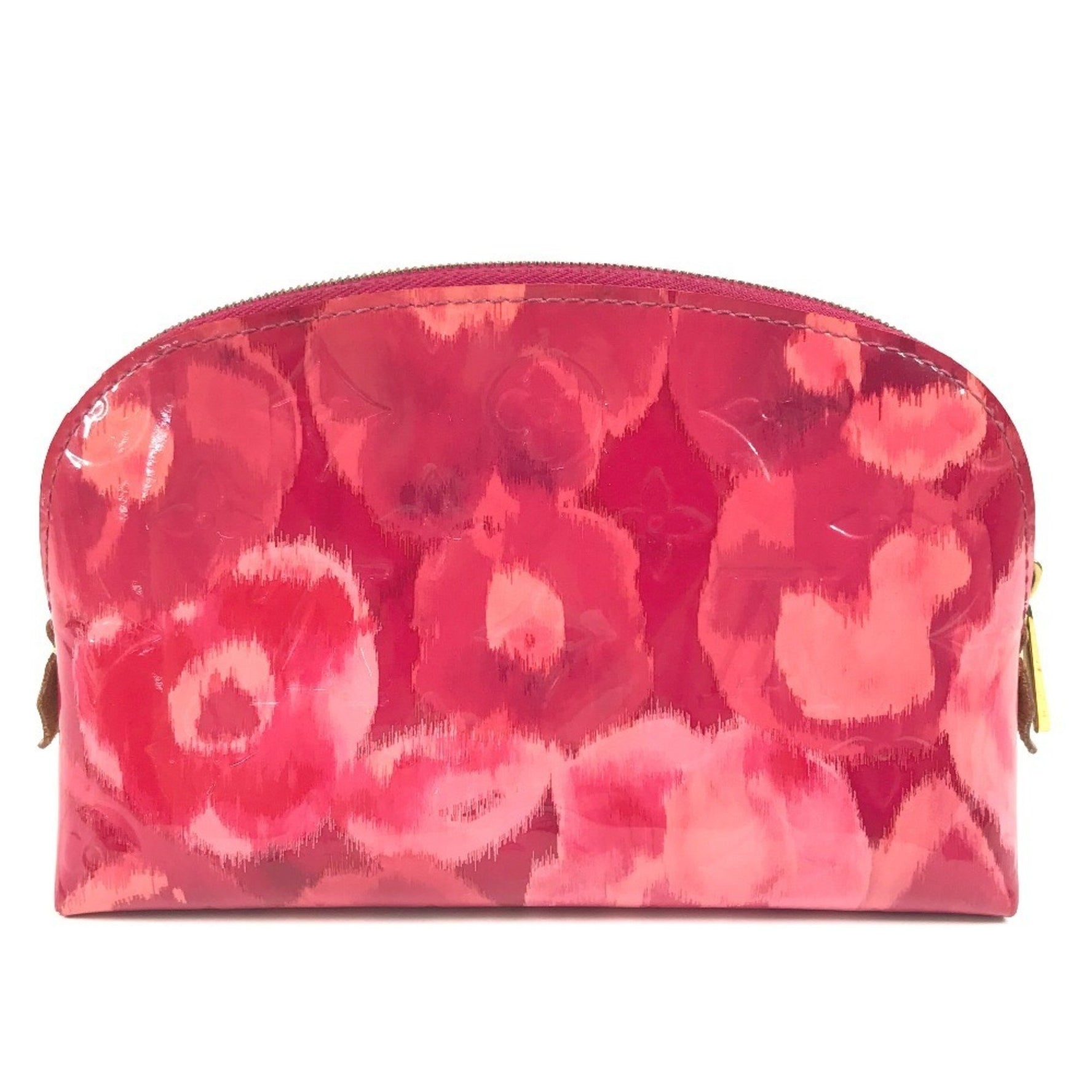 LOUIS VUITTON Monogram Vernis Cosmetic Pouch with Ikat Flower Design, Canvas