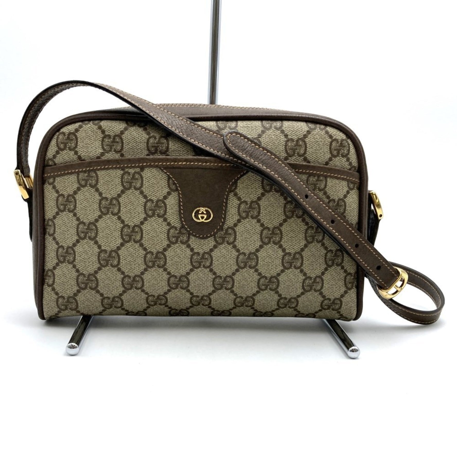 GUCCI Old 001-58 Shoulder Bag GG Supreme Leather