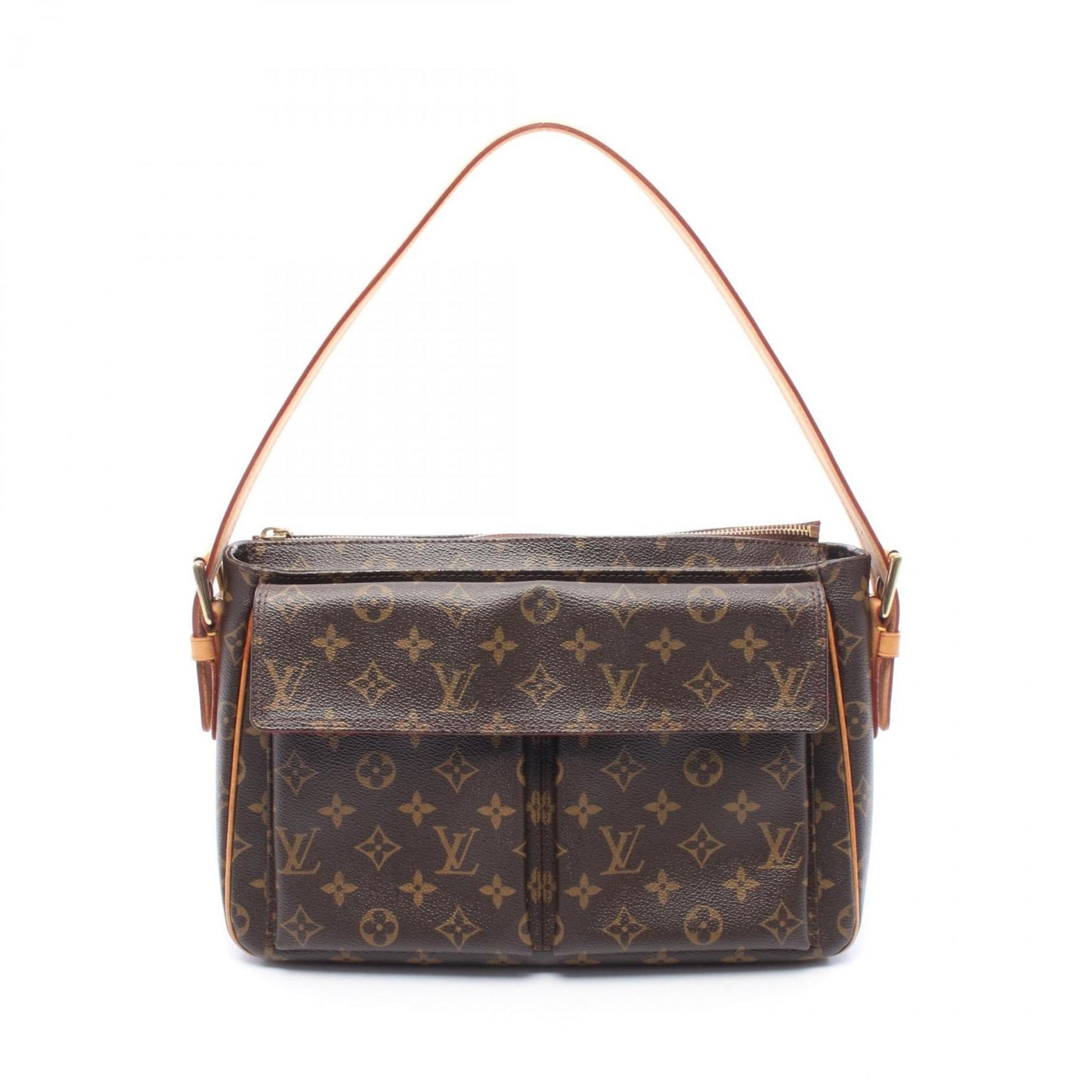 Louis Vuitton Viva Cite GM Shoulder Bag in Coated Canvas and Leather with Monogram Design