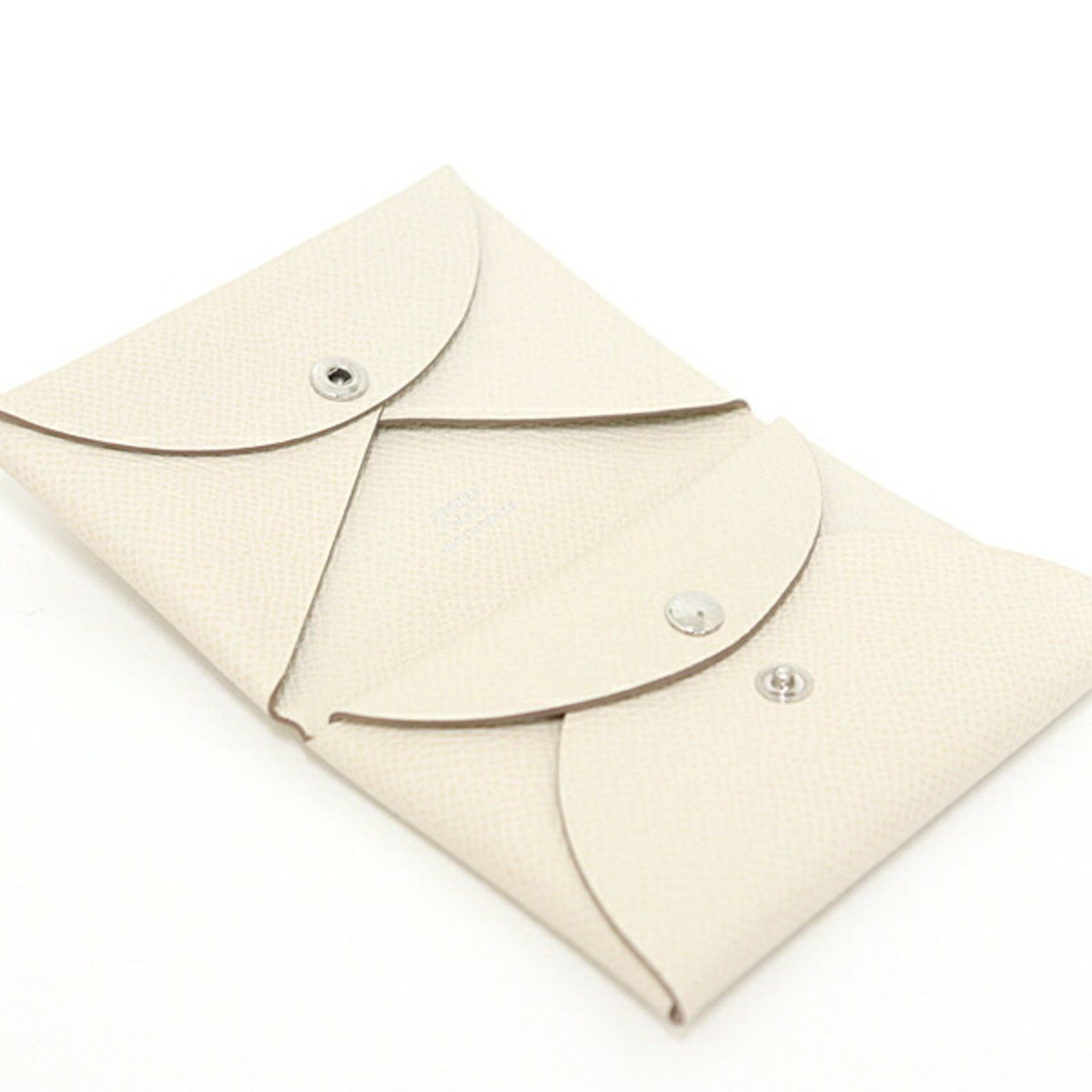 Hermes Calvi Duo Epsom leather, U engraved, card case, coin small wallet, unused