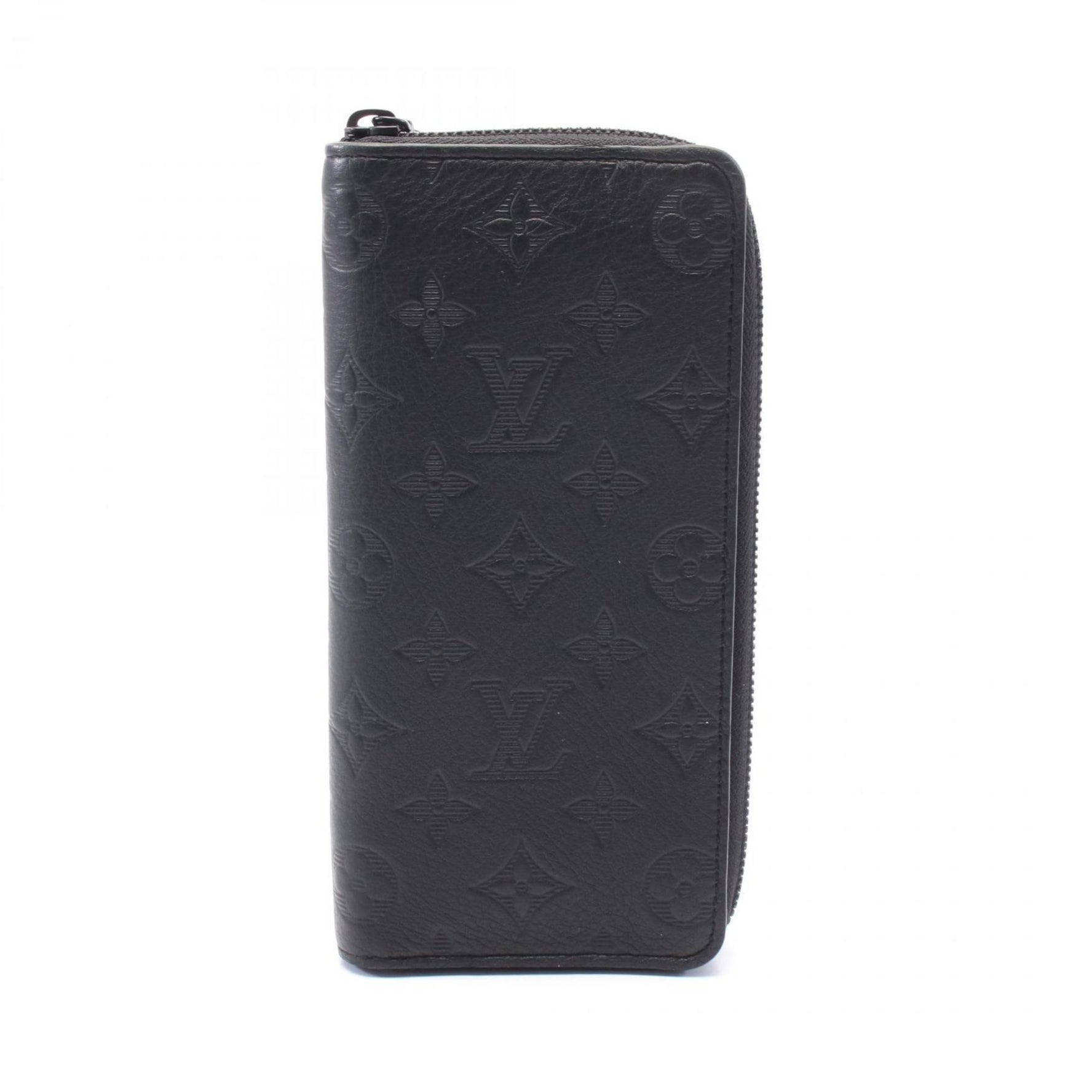 Louis Vuitton Zippy Wallet Vertical Round Long Leather Monogram Shadow