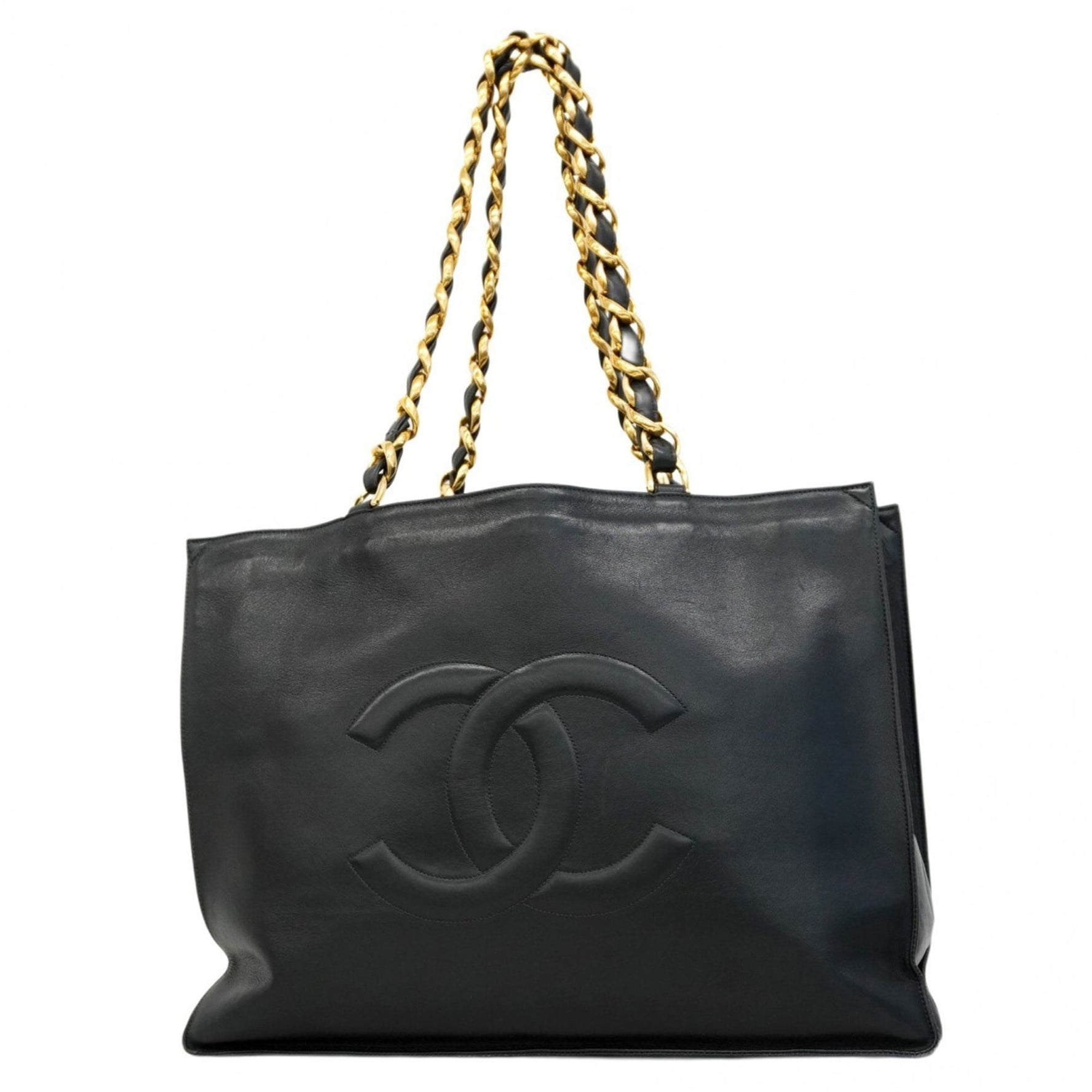 Chanel tote bag chain lambskin