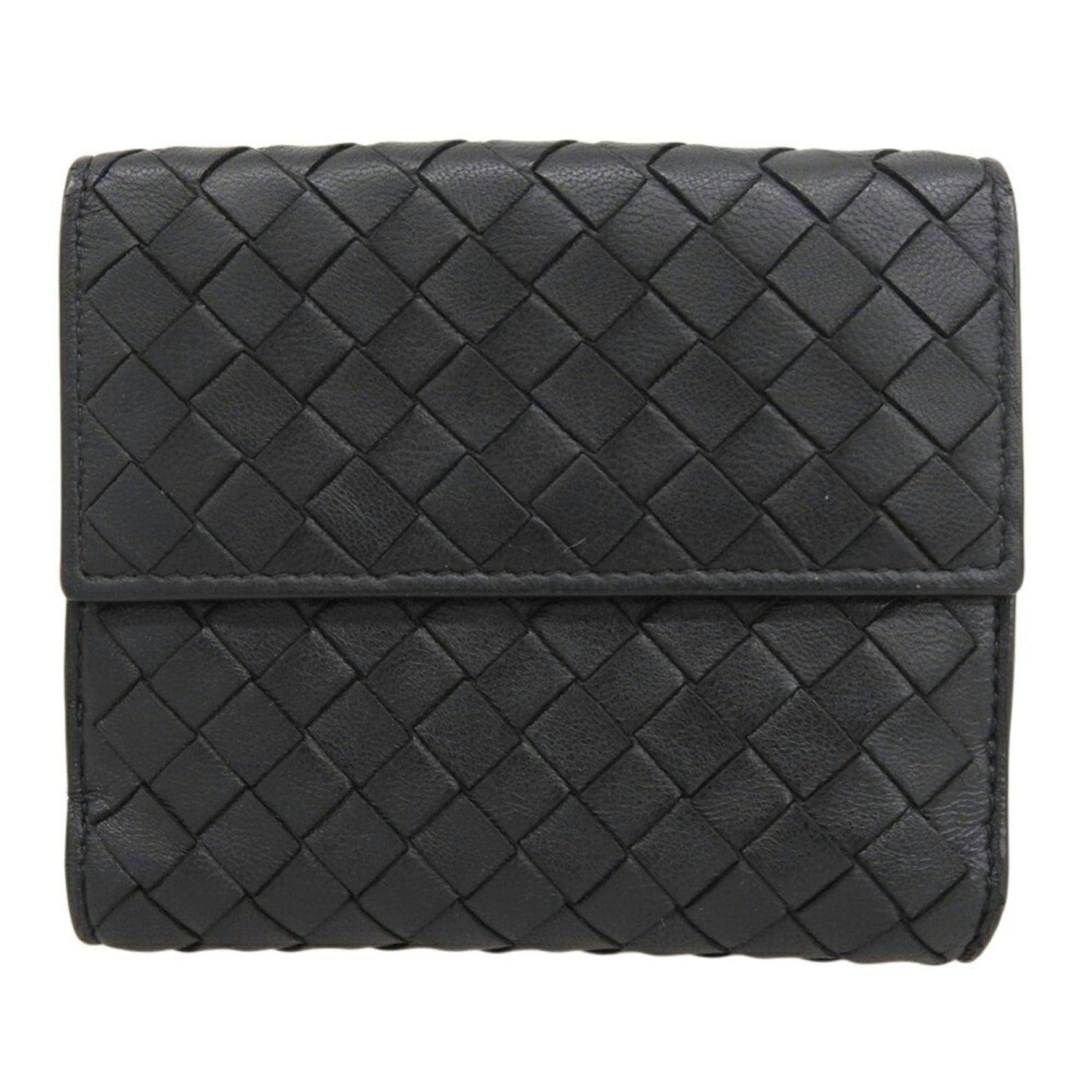 Bottega Veneta Intrecciato Compact Wallet, Double Folding Leather