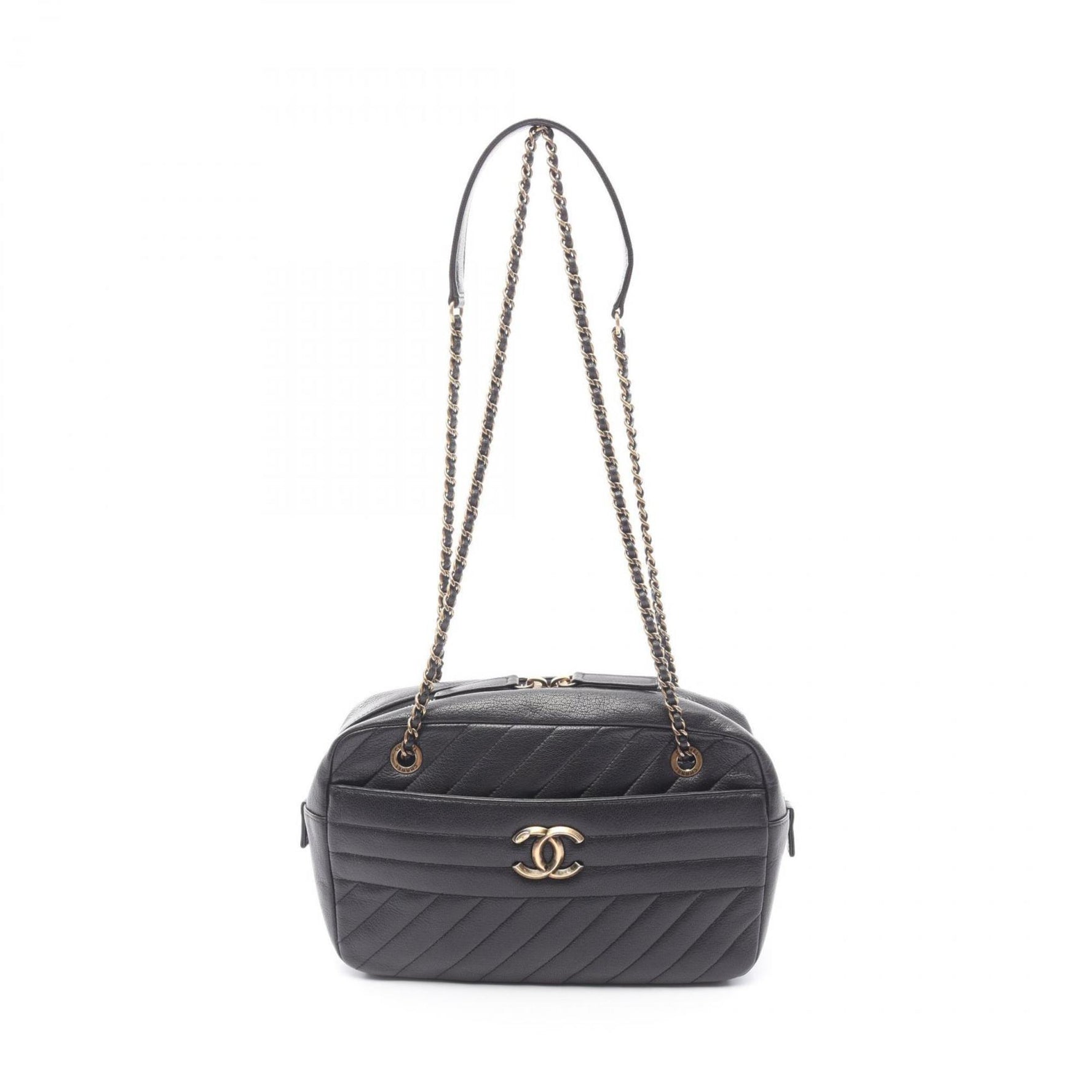 CHANEL Coco Mark Shoulder Bag, Leather