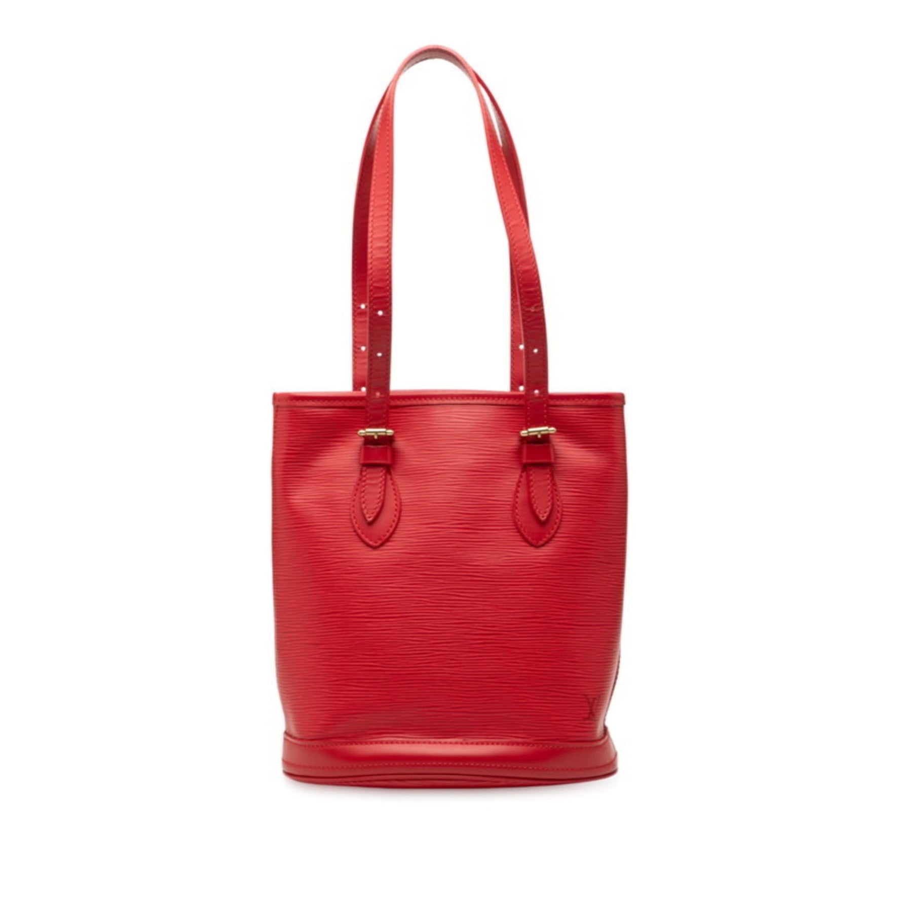 Louis Vuitton Epi Petite Bucket PM Handbag Rouge Red Leather LOUIS VUITTON