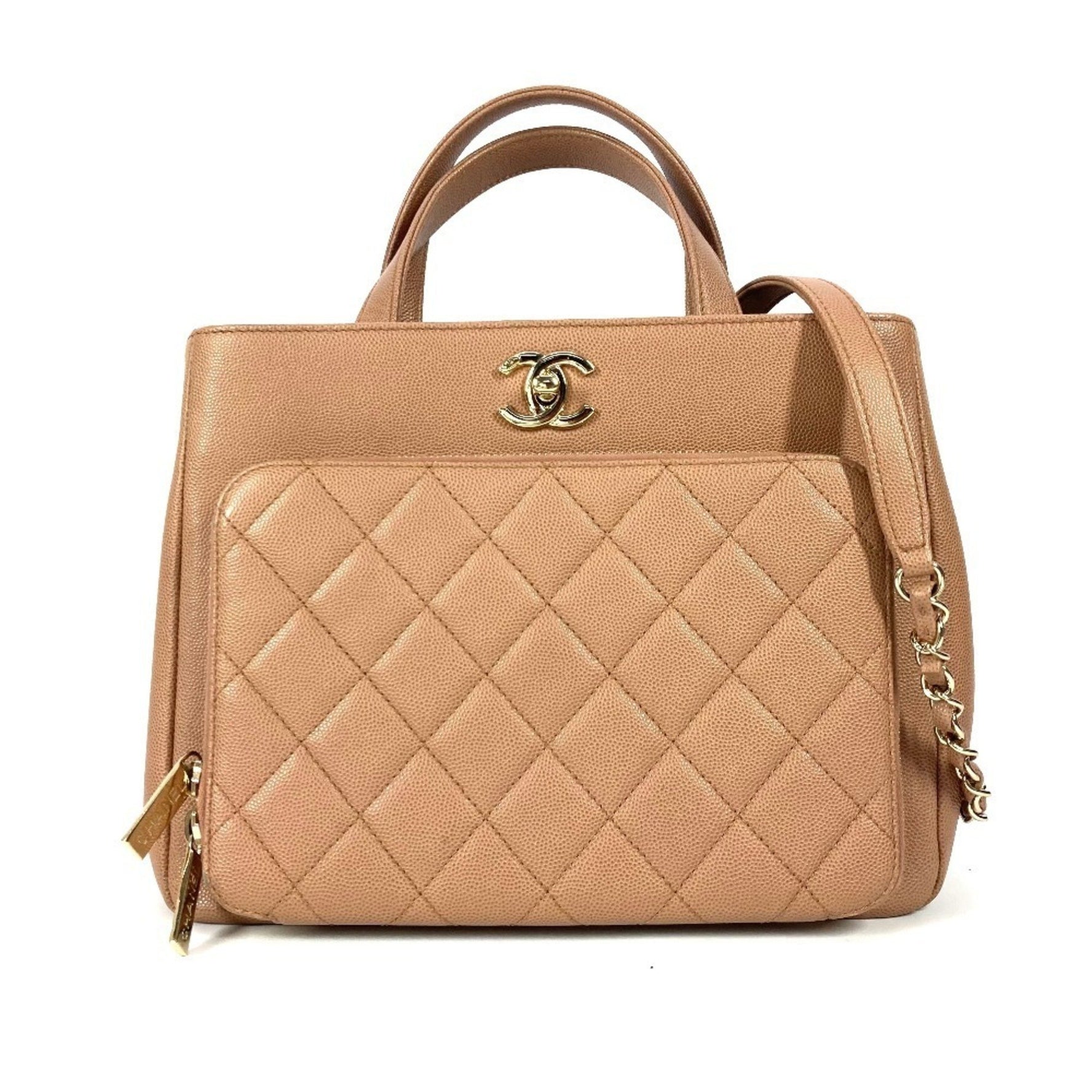 CHANEL Crossbody CC Coco Mark Matelasse Affinity Small Bag Tote Chain Shoulder Caviar Skin
