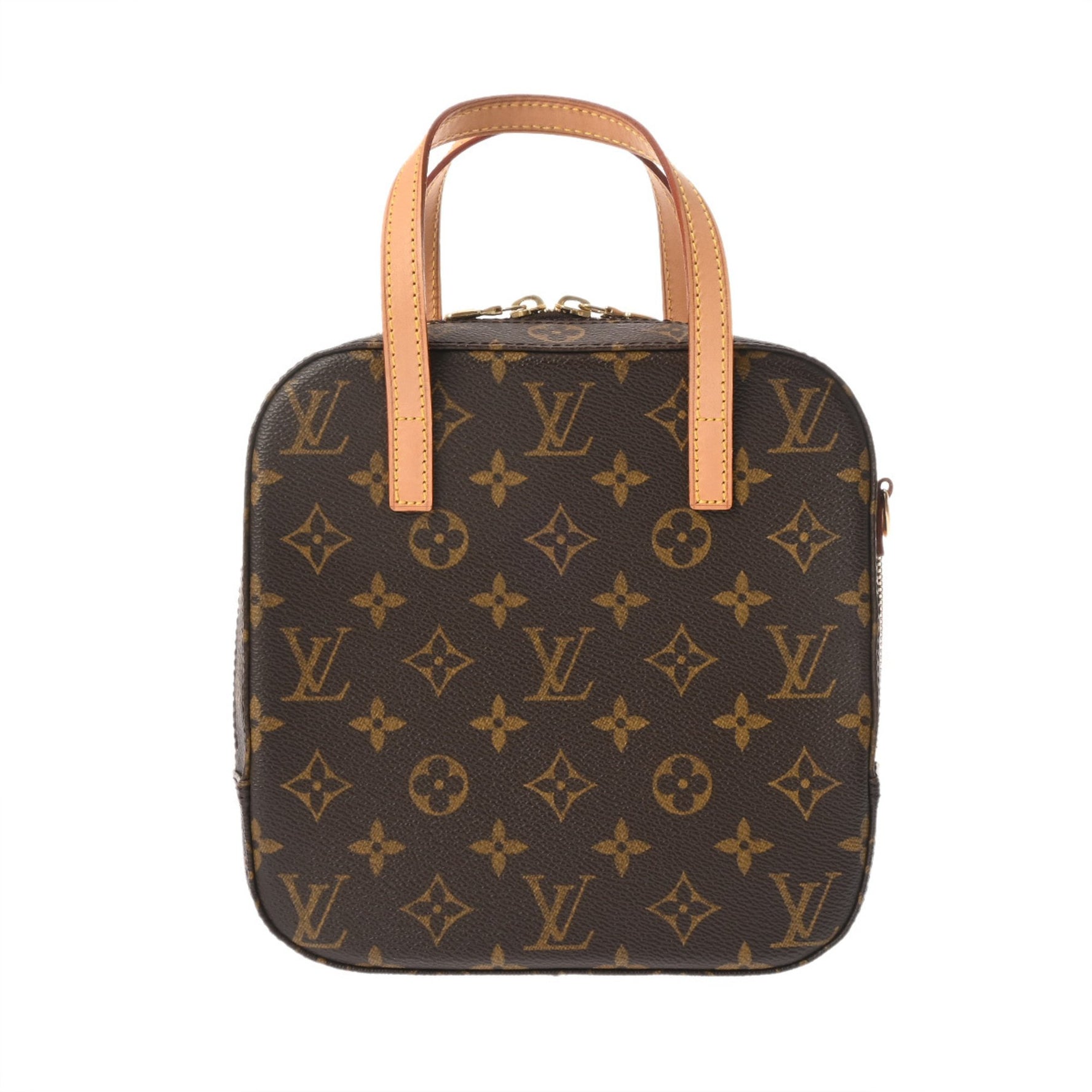 LOUIS VUITTON Monogram Spontini Brown Canvas Handbag, A-Rank, Pre-Owned, Ginzo