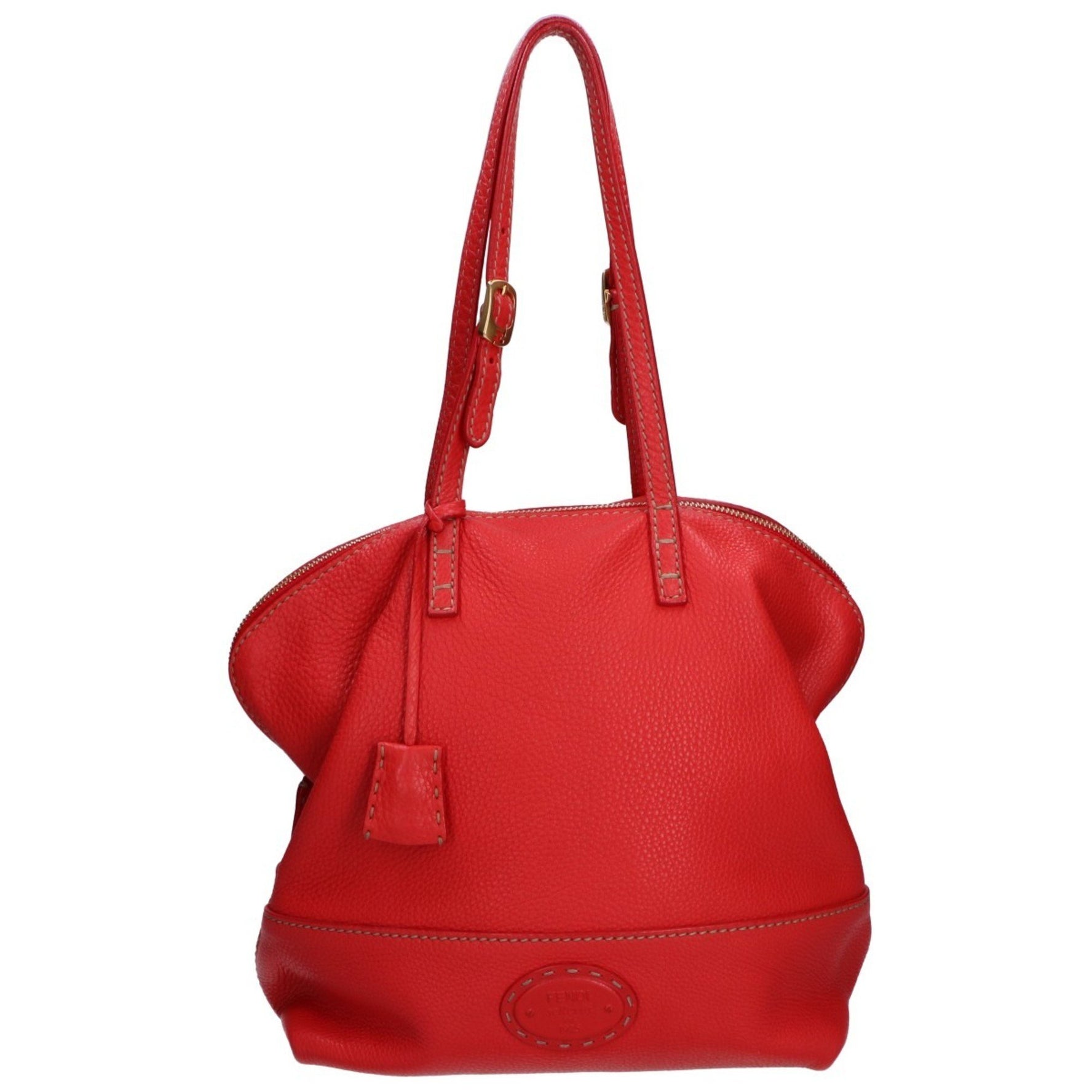 FENDI Selleria Tote Bag Shoulder Red