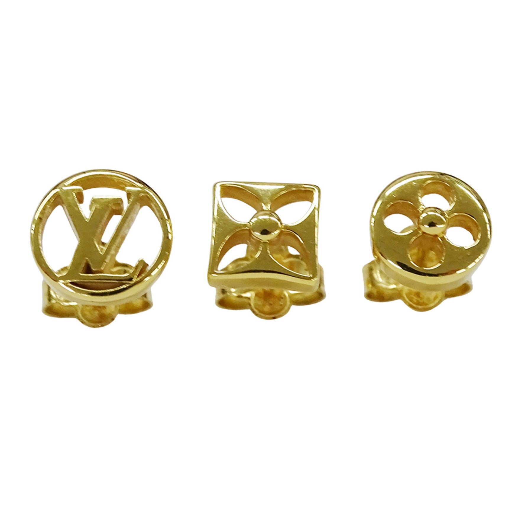 Louis Vuitton Women's Metal Bouclée D'oreille Crazy in Rock Gold Earrings (Set of 3) M00395 GK4263