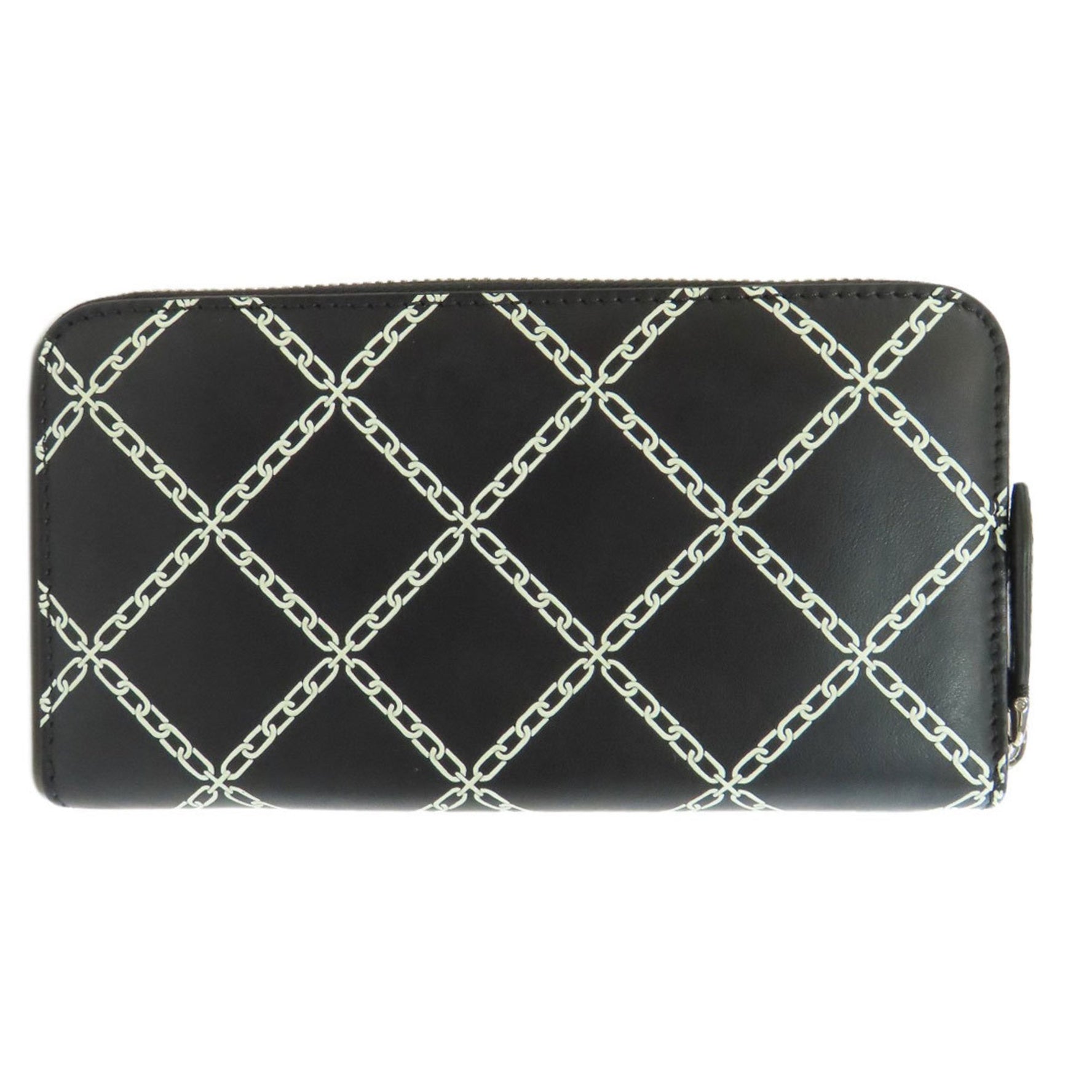 Burberry Chain Motif Long Wallet Leather Women's BURBERRY