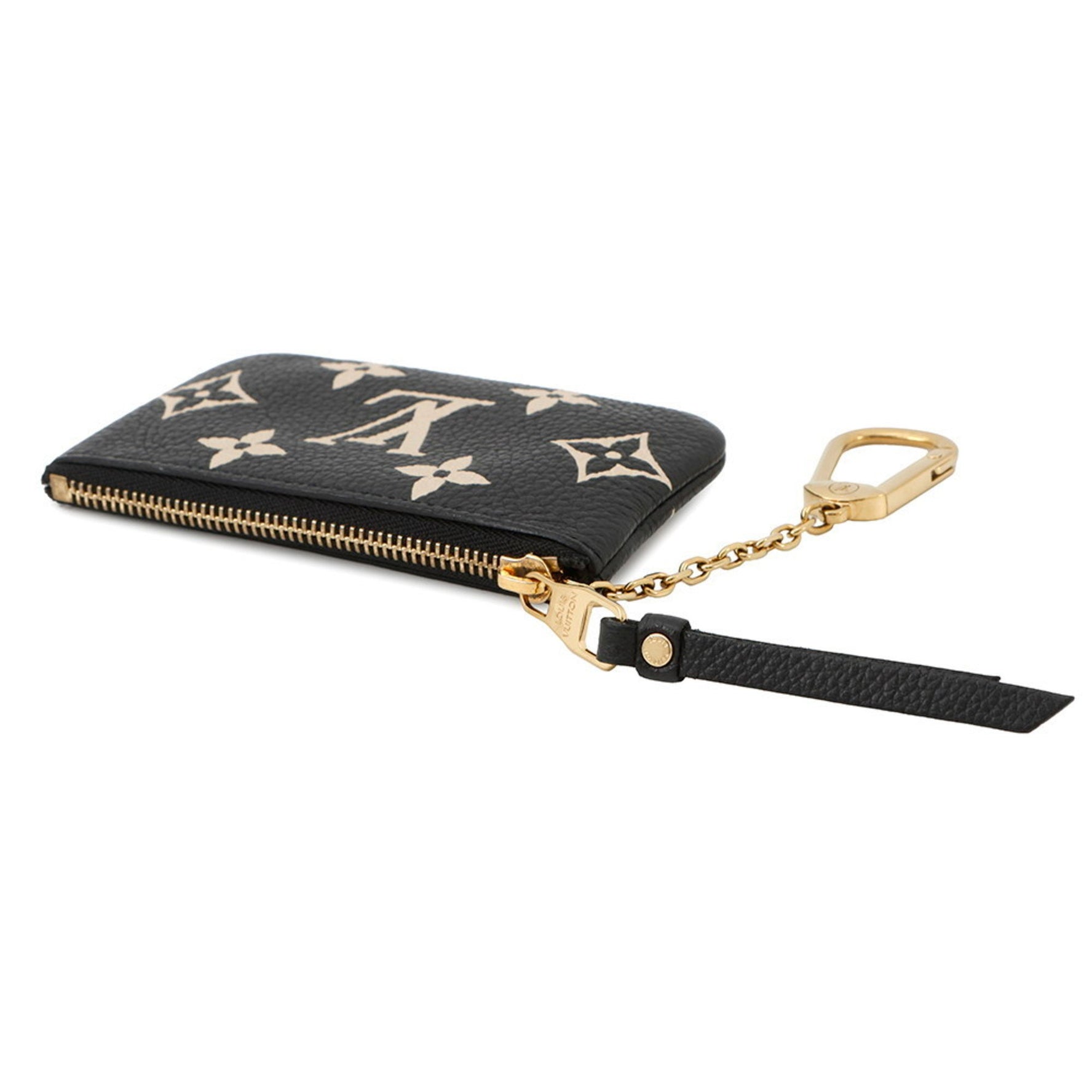 Louis Vuitton Two-Tone Monogram Empreinte Pochette Cles Card and Key Case Black