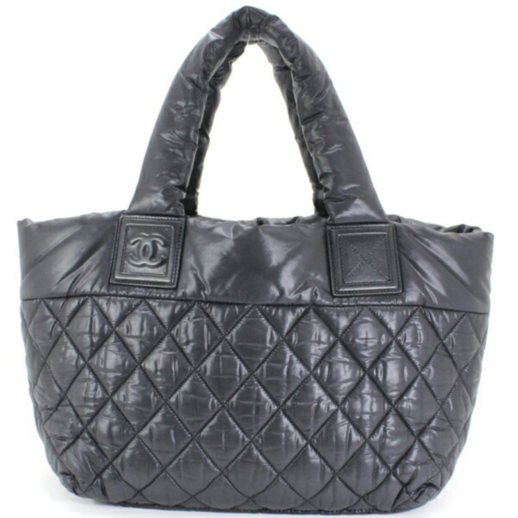 Chanel Coco Cocoon PM Small Tote Bag, Black Nylon with Mark