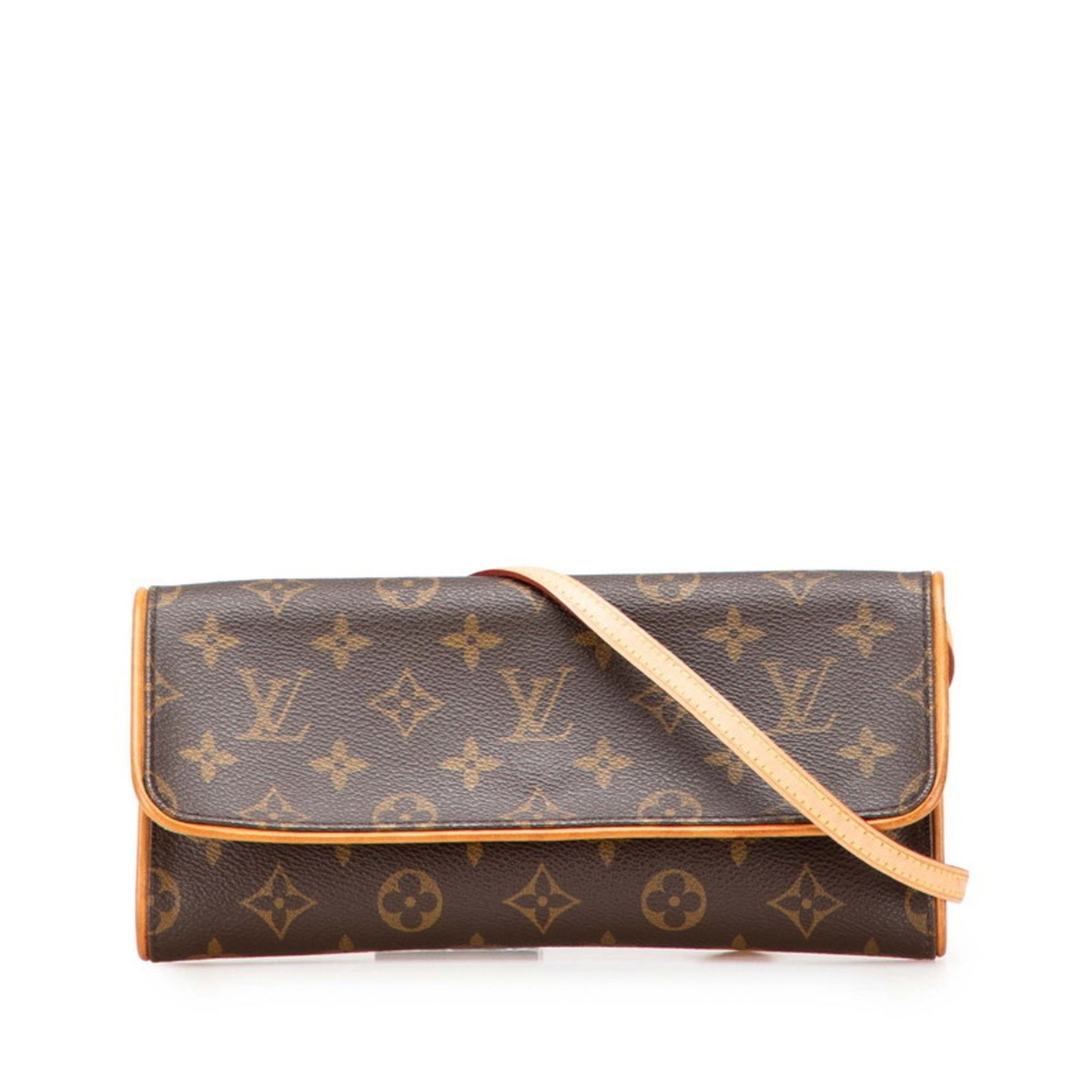 Louis Vuitton Monogram Pochette Twin GM Crossbody Shoulder Bag Leather LOUIS VUITTON