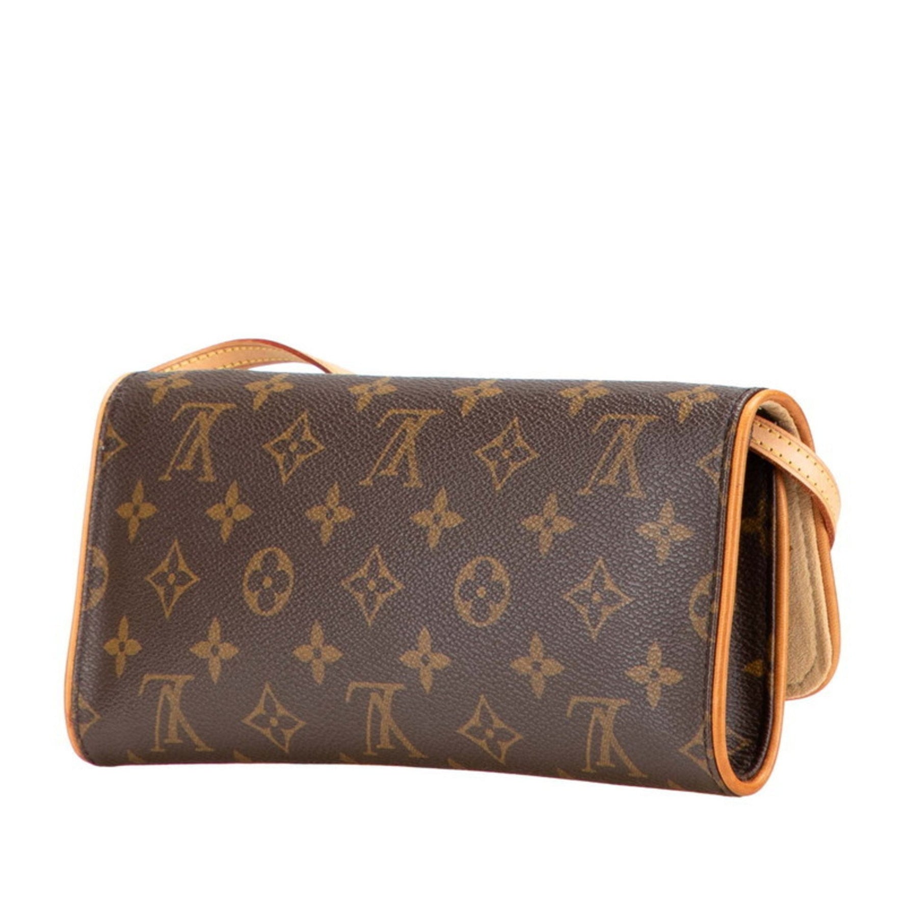 Louis Vuitton Monogram Pochette Twin GM Crossbody Shoulder Bag Leather LOUIS VUITTON