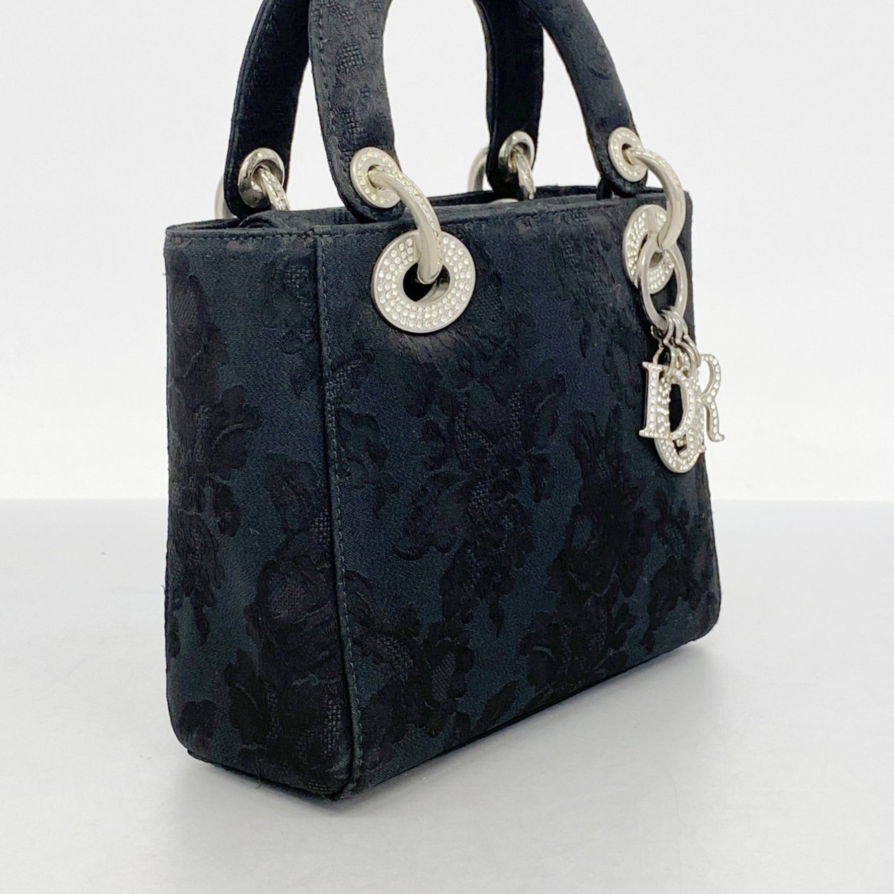 Christian Dior Lady Nylon Canvas Handbag