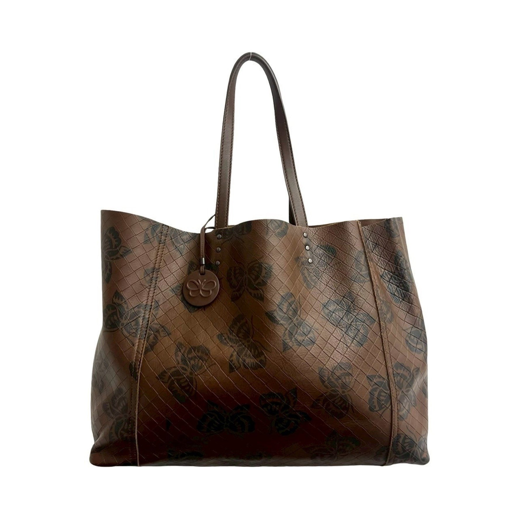 BOTTEGA VENETA Mirage Intreccio Leather Butterfly Tote Bag