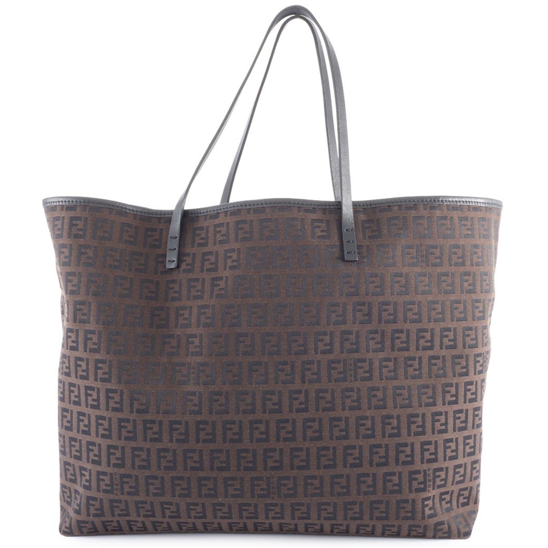 Fendi Zucca Tote Bag Canvas/Leather Zucchino
