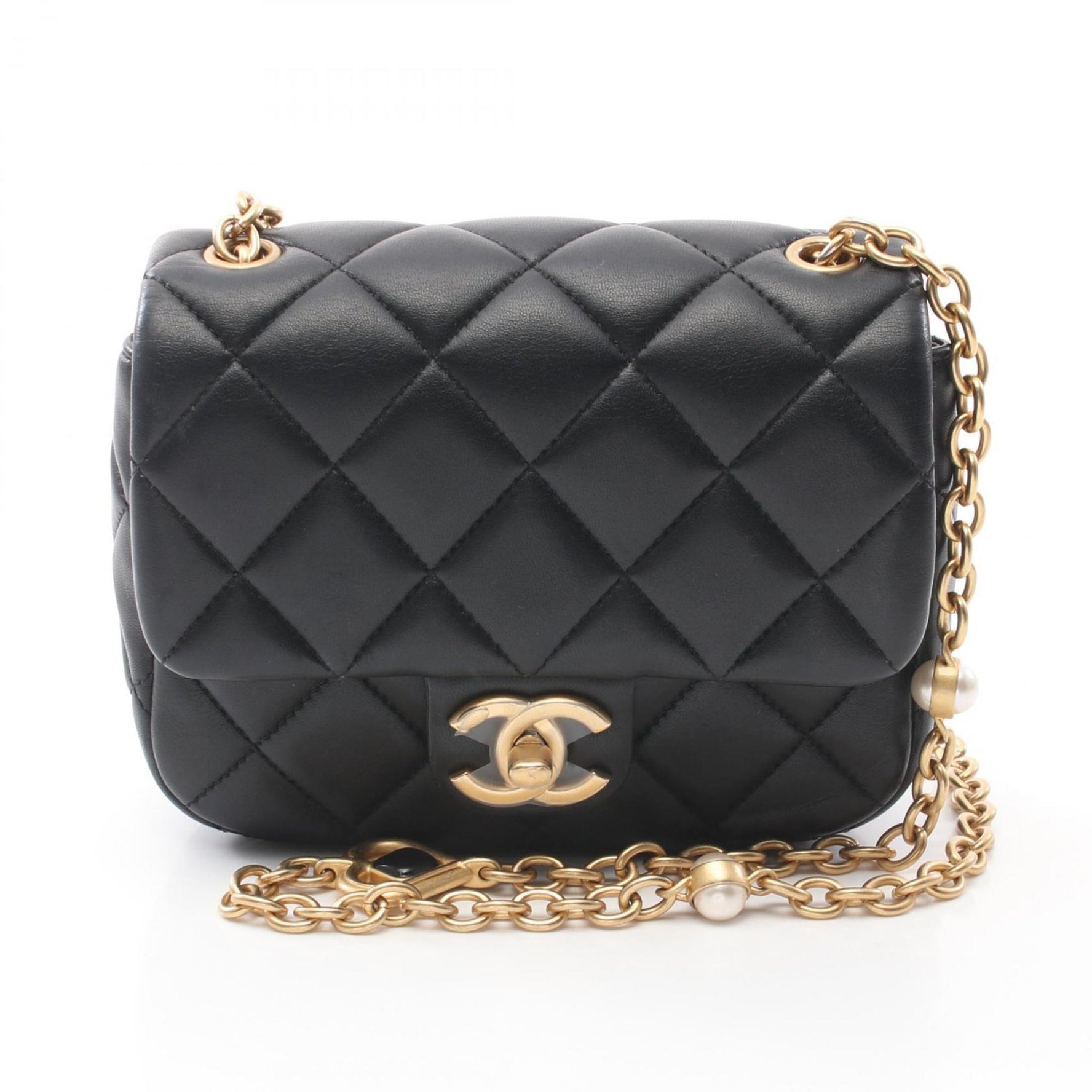CHANEL Mini Matelasse Shoulder Bag, Lambskin