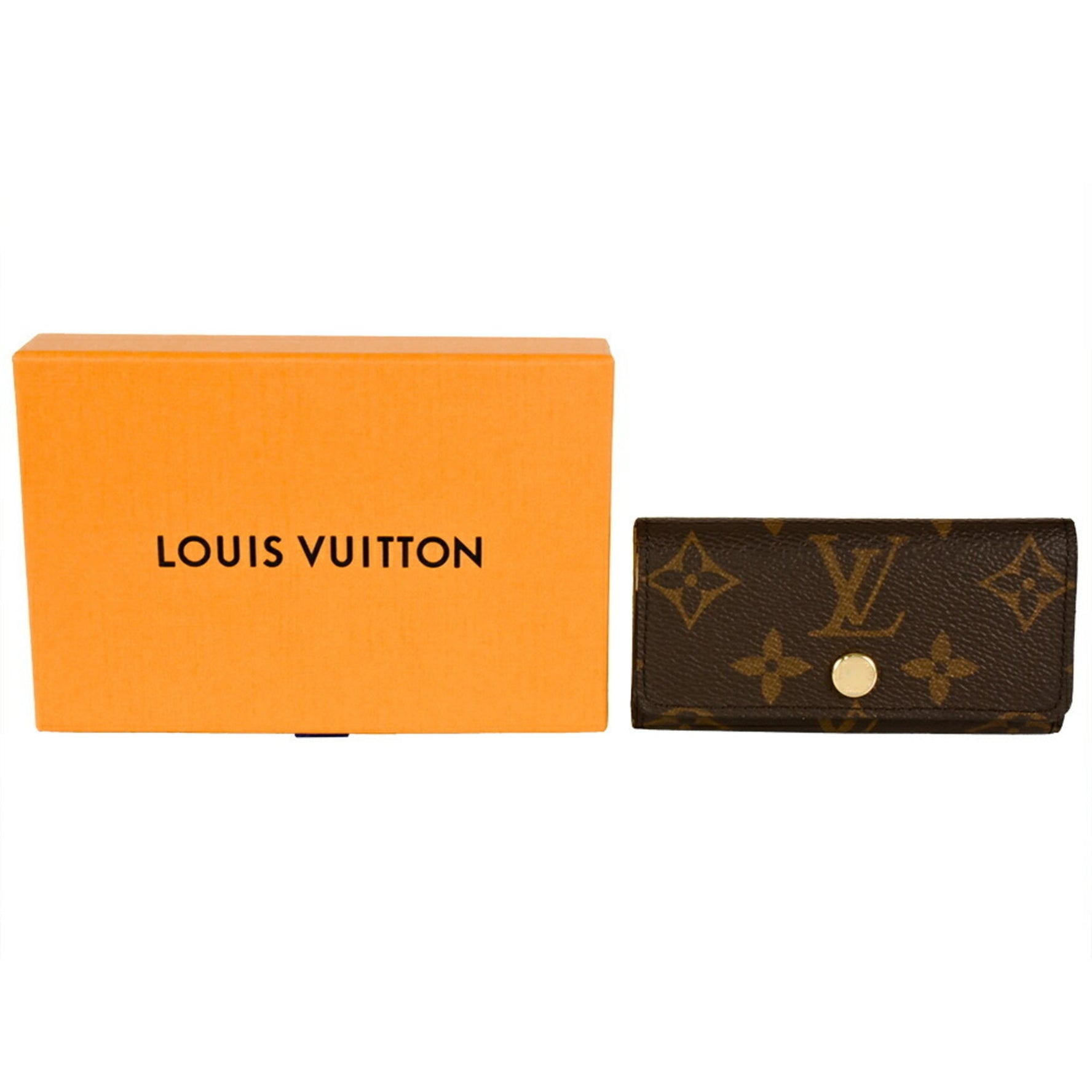 Louis Vuitton Multicle 4 Key Case, Monogram Canvas, Jaune, with Built-in RFID (IC Chip)