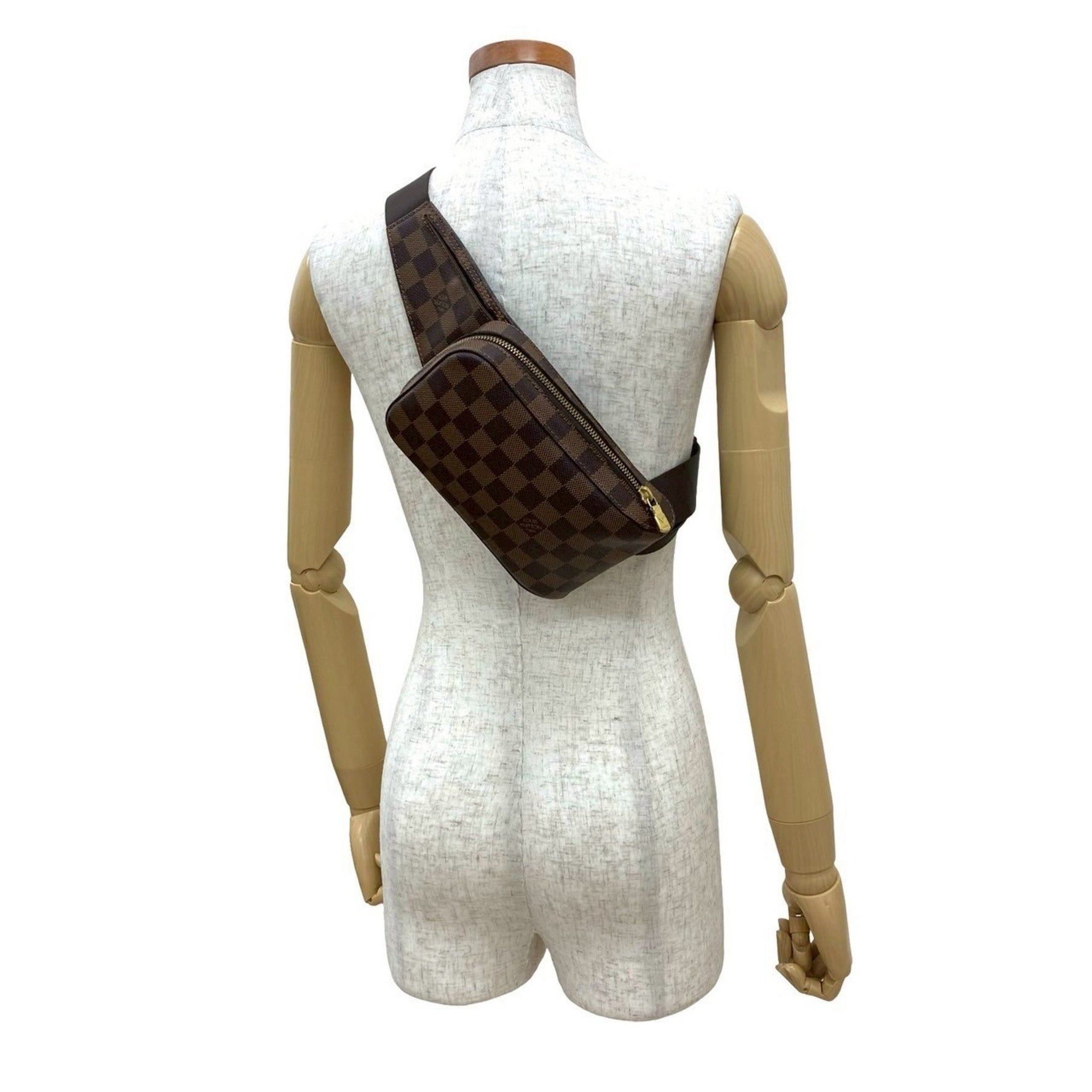 Unused, stored LOUIS VUITTON Geronimos Damier Leather Body Bag, Waist Shoulder
