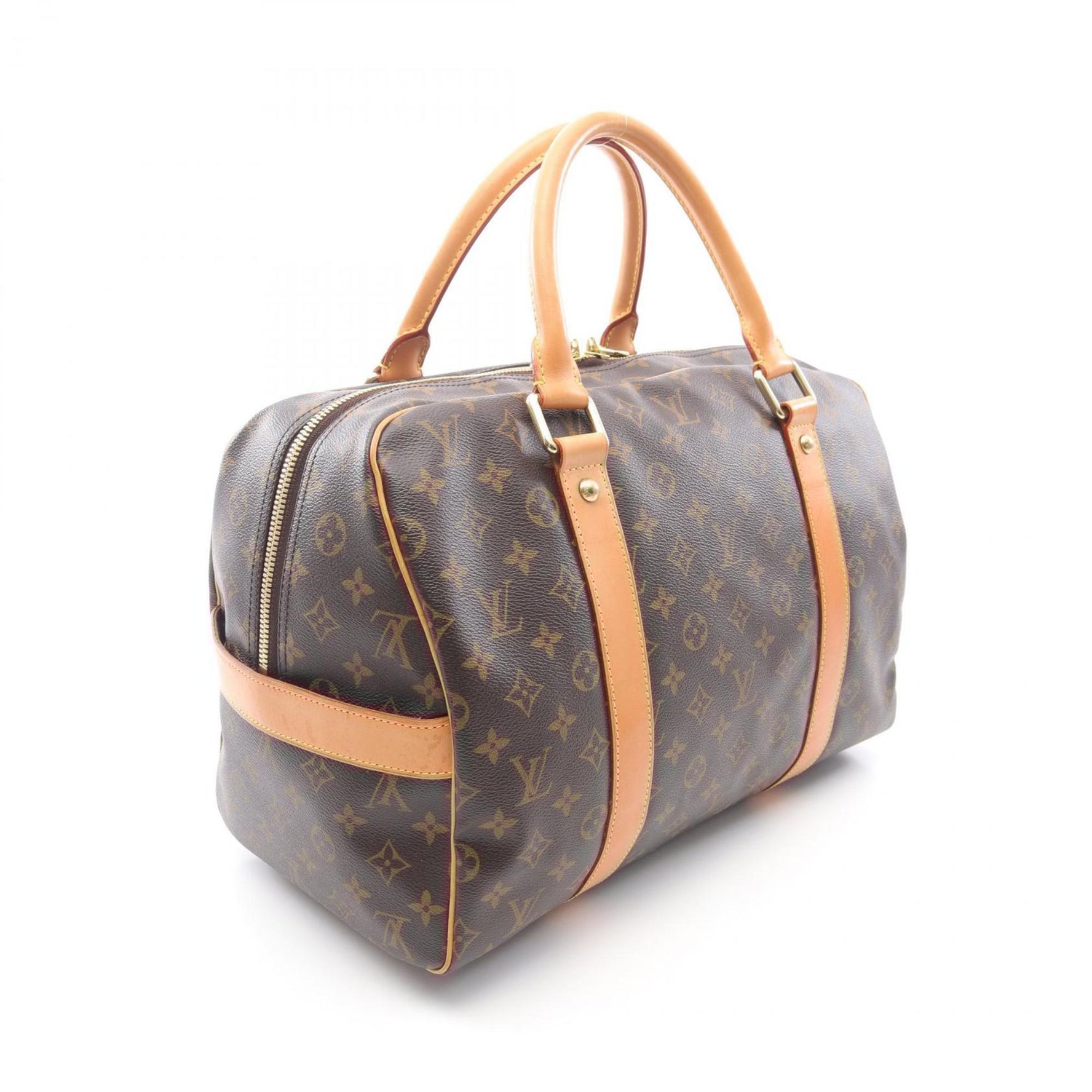 Louis Vuitton Carryall Boston Bag, Coated Canvas and Leather, Monogram, Brown, Men's