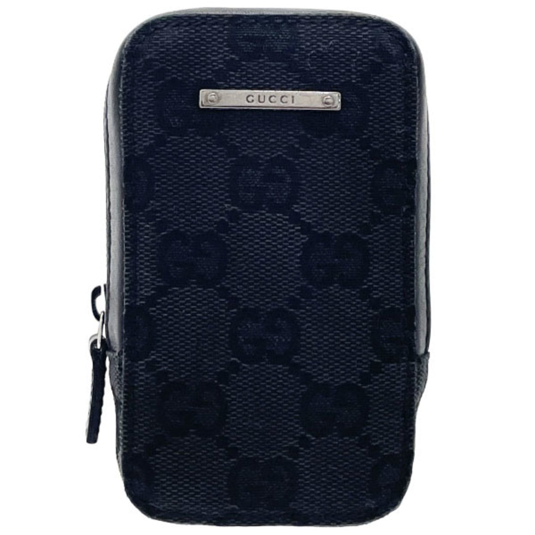 Gucci Cigarette Case, GG Canvas and Leather, Black, 92767, GUCCI IQOS Pouch, TT-15705