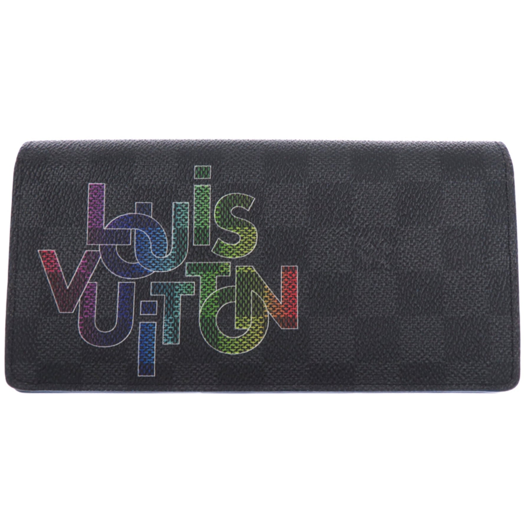 Louis Vuitton Portefeuille Brazza Long Wallet (Discontinued) Damier Graphite Rainbow