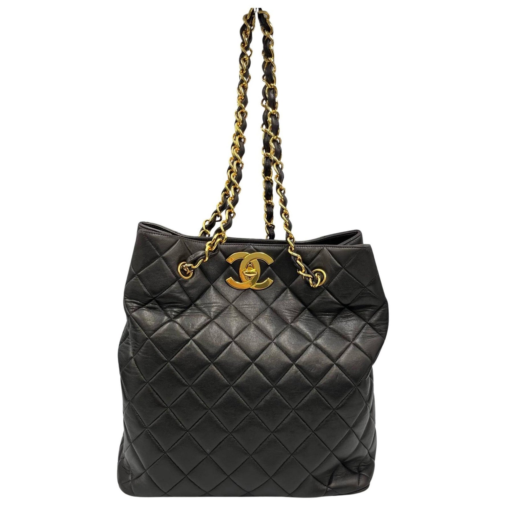 CHANEL Matelasse Tote Bag with Coco Mark, Lambskin