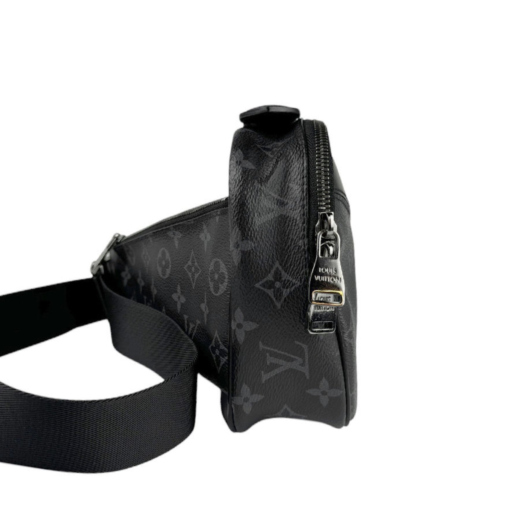 Louis Vuitton LOUIS VUITTON Body Bag Waist Pouch Monogram Eclipse Bum Black Men's M42906 n0980