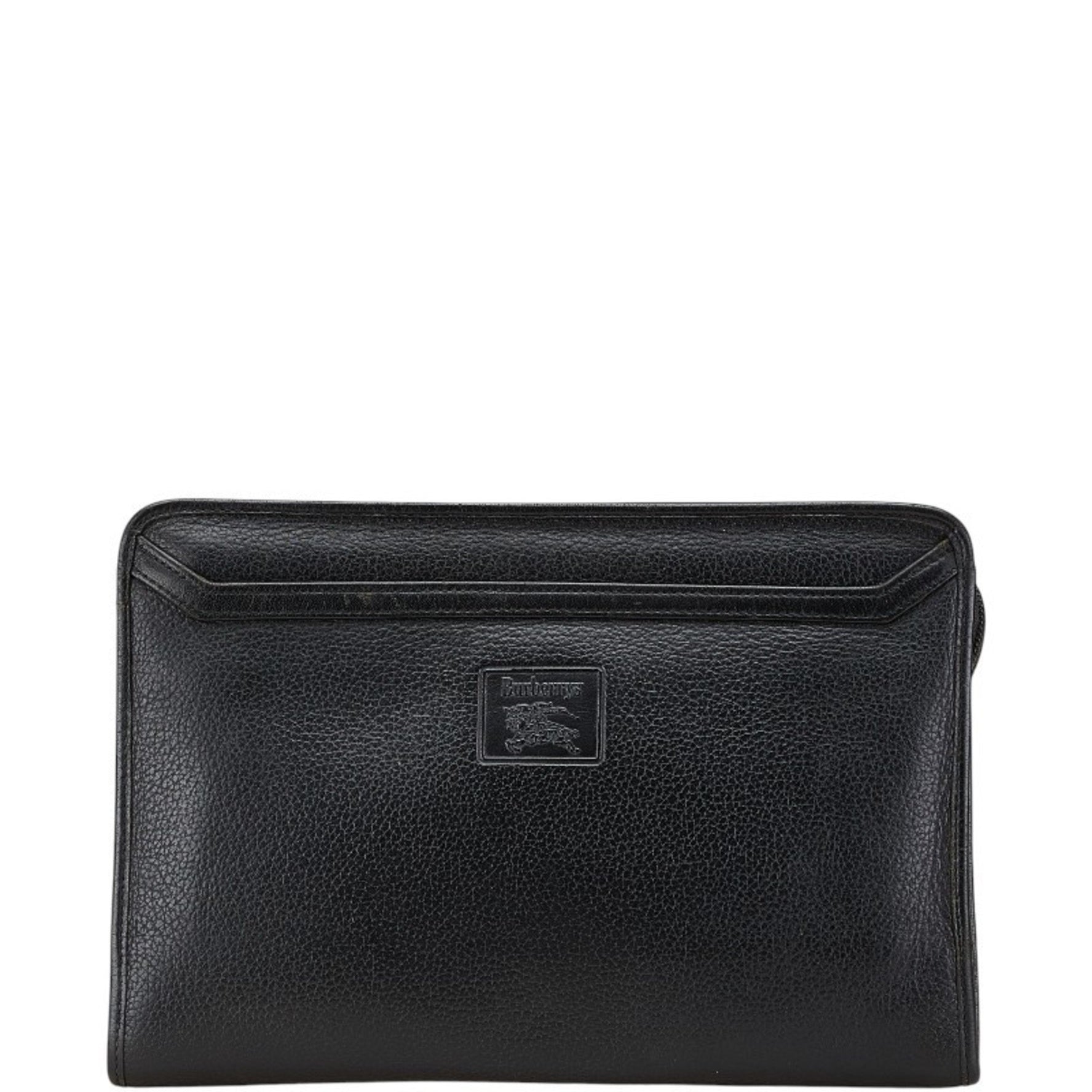 Burberry Nova Check Shadow Horse Clutch Bag in Leather