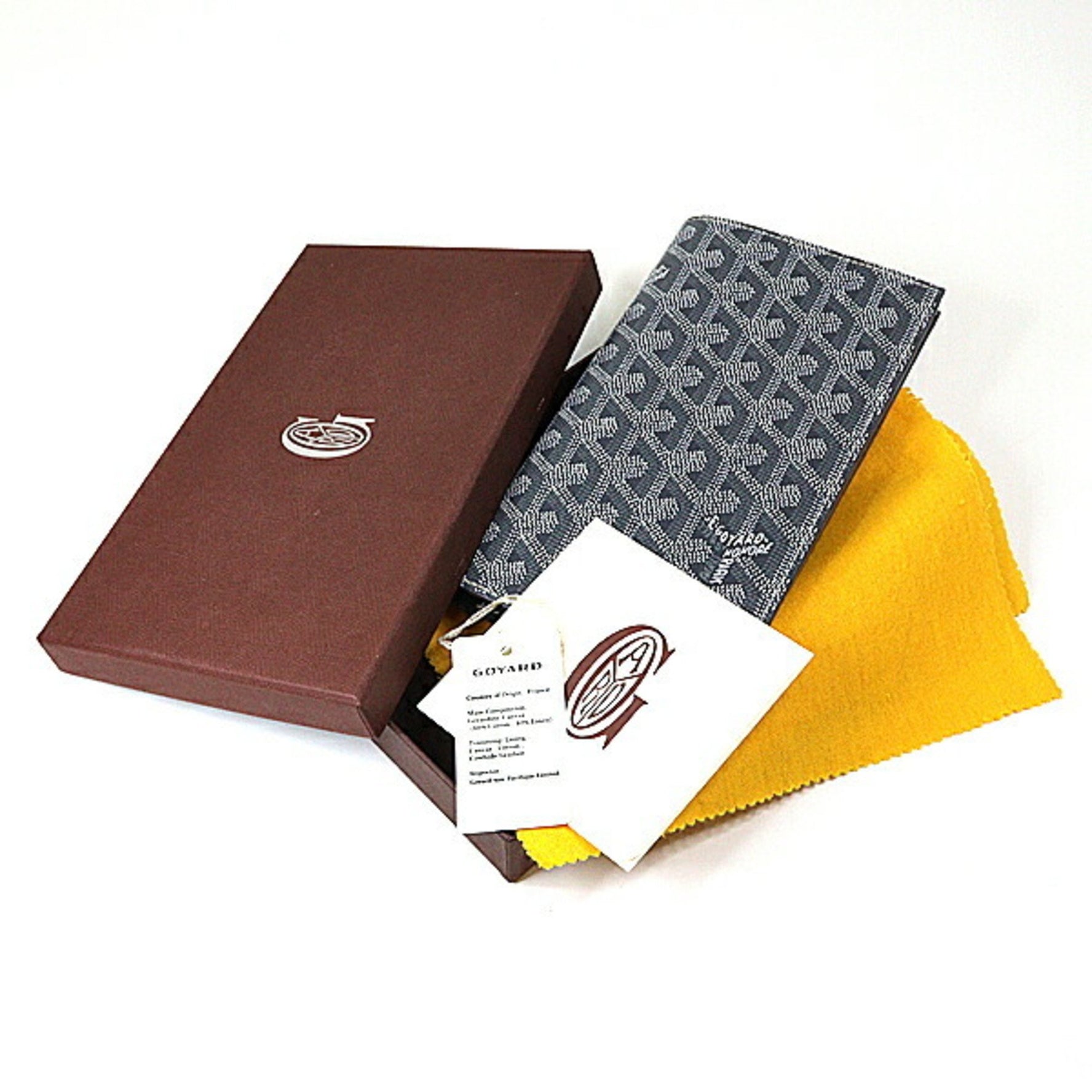 GOYARD Bi-fold Long Wallet Grey Goyardine Canvas