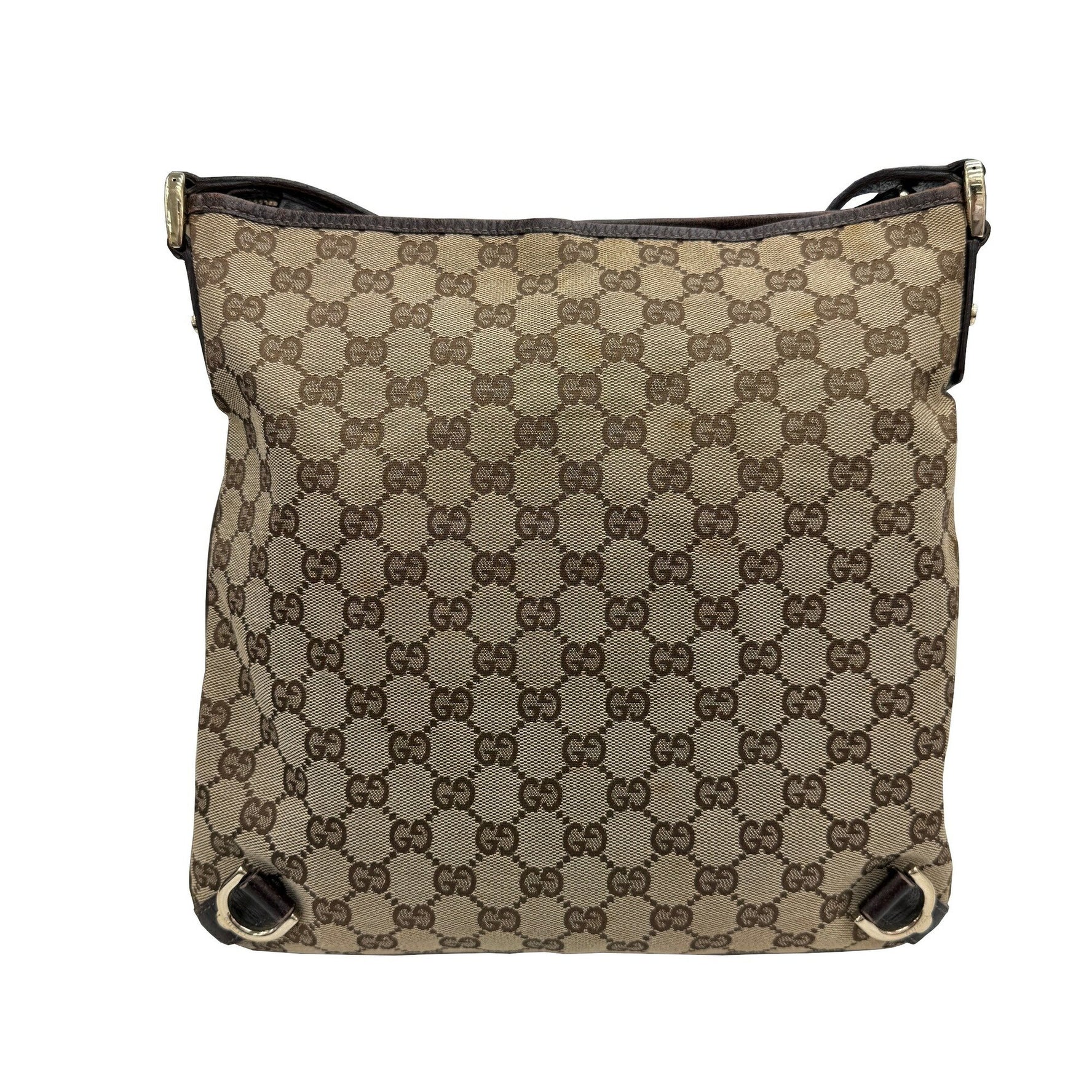 GUCCI GG Canvas Shoulder Bag, and Leather