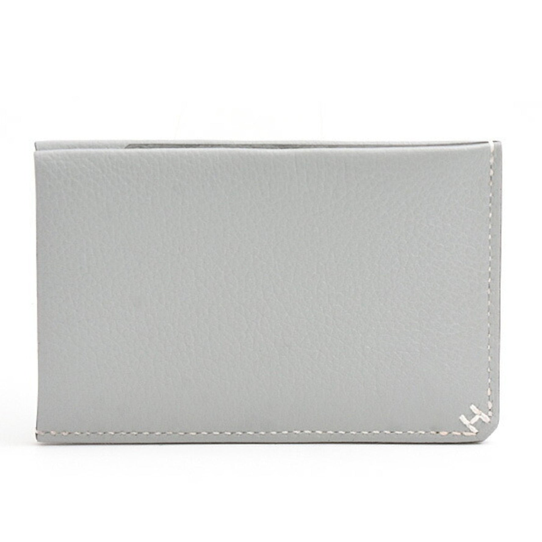 Hermès Business Card Holder/Card Case H Serie, Double Engraved, Evercolor, Gri Platinum, Gray, HERMES