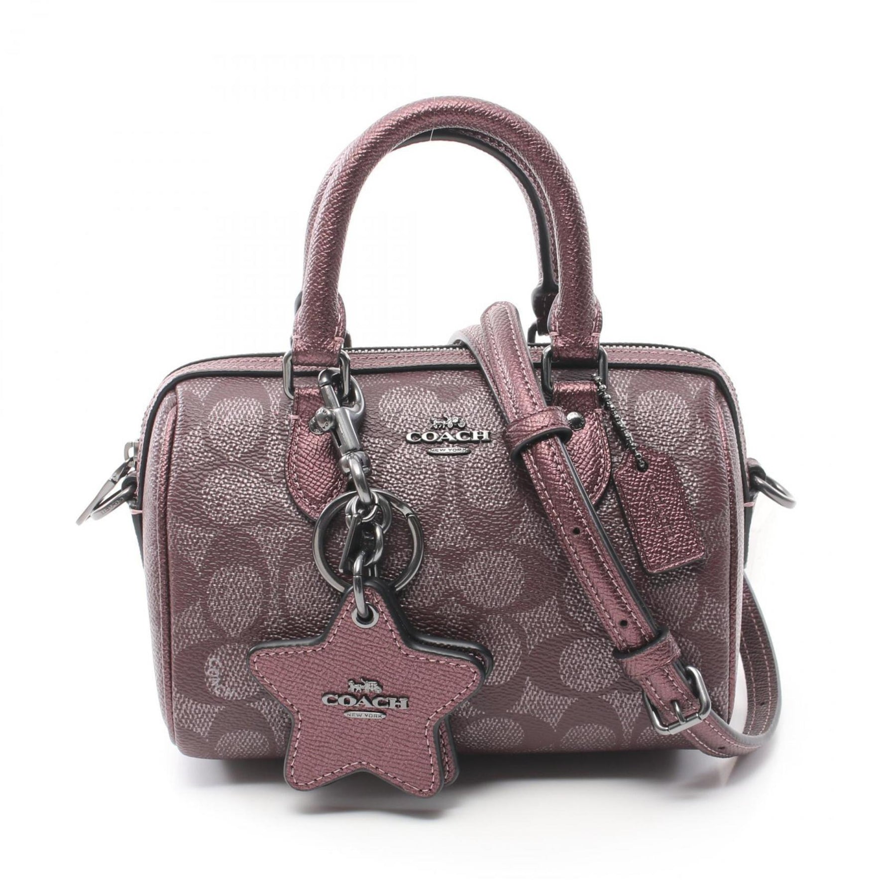 COACH Signature Mini Rowan Handbag Coated Canvas Leather