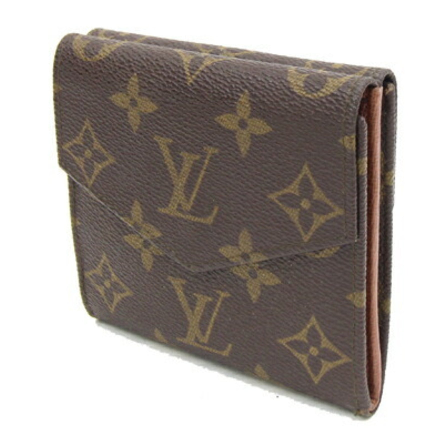 Louis Vuitton W Wallet Monogram Portemonnay Bi-fold Carte Credit Compact Double Opening Old Ladies