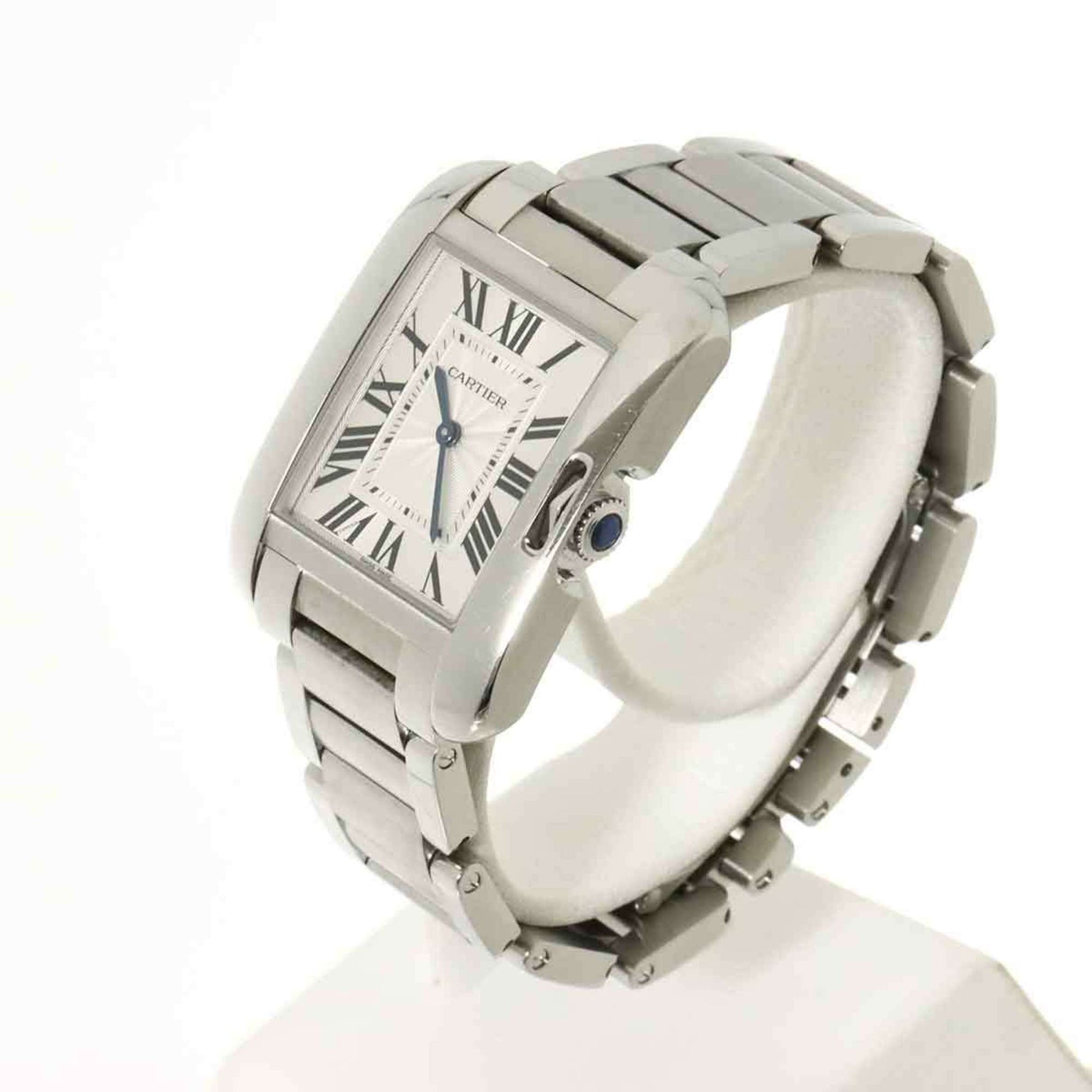 Cartier Tank Anglaise MM Silver Quartz Watch