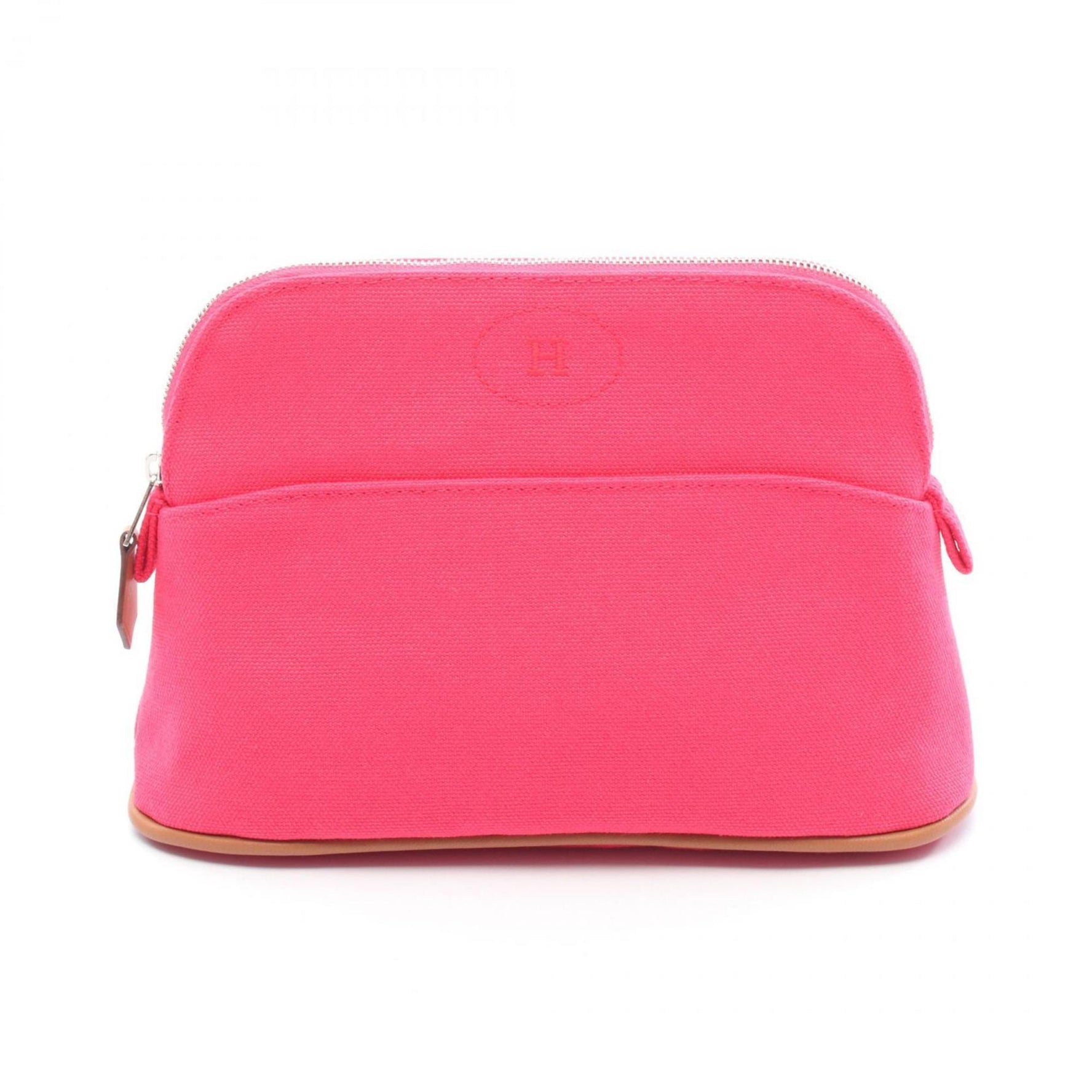Hermes Hermès Bolide Pouch 20 Bag Canvas Leather Pink Brown