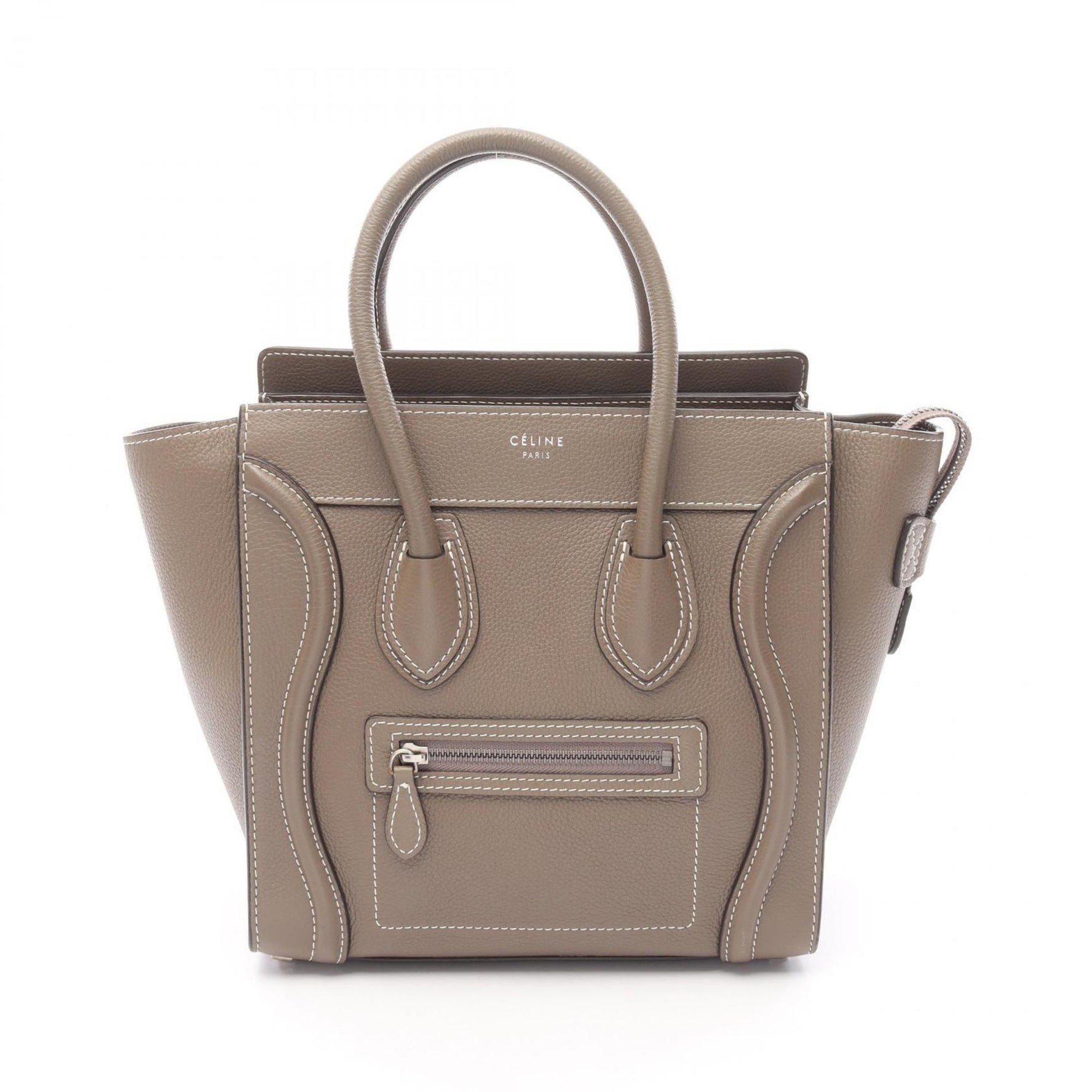 Celine Luggage Micro Shopper Tote Bag, Leather