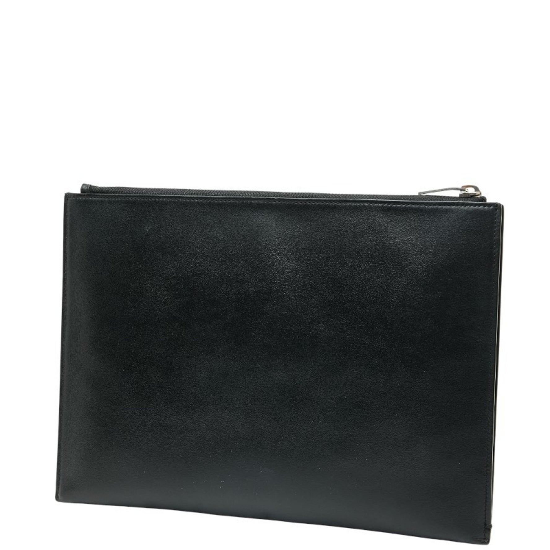 Saint Laurent logo clutch bag/second bag in black and multicolored leather .